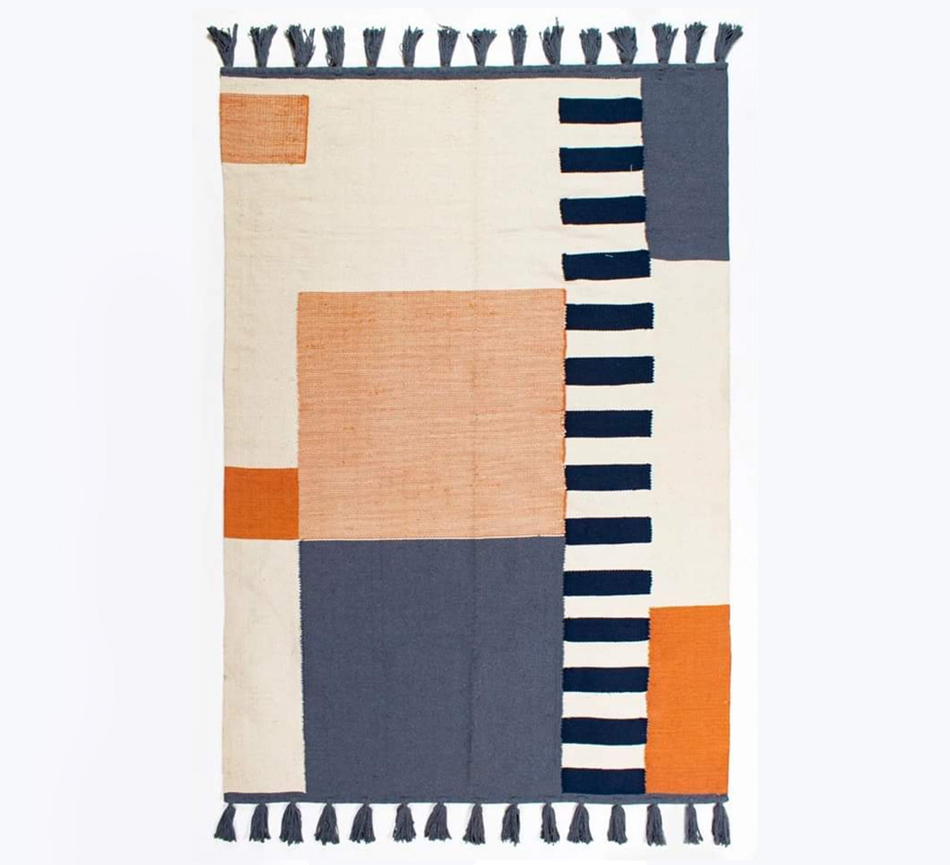 A colorful checkered rug with a modern touch and geometric design - Vitrine Furniture - Accessories