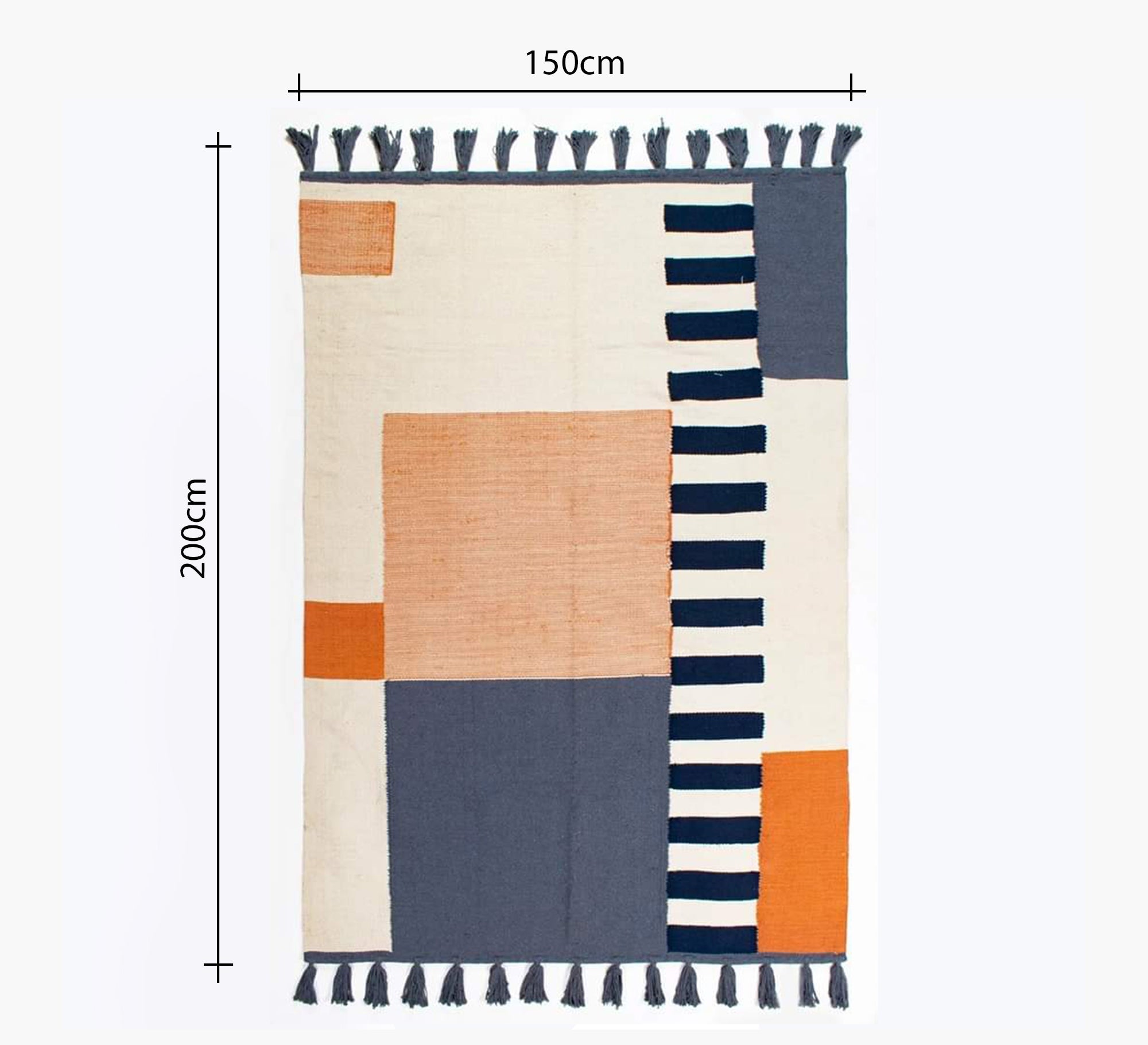 A colorful checkered rug with a modern touch and geometric design - Vitrine Furniture - Accessories