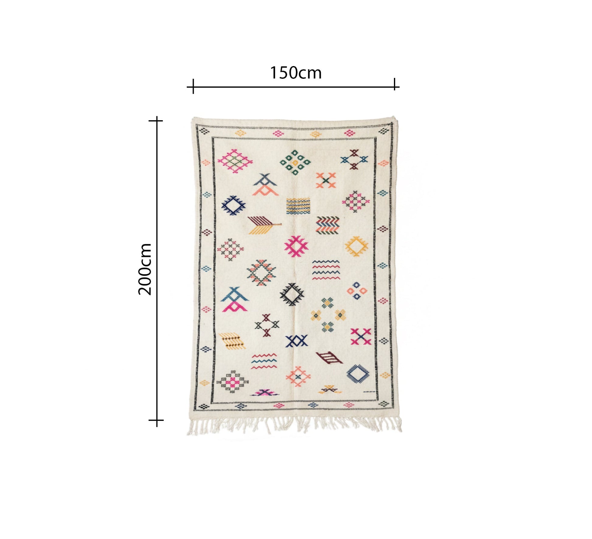 A colorful, soft, and cheerful Moroccan rug with a bohemian flair - Vitrine Furniture - Accessories