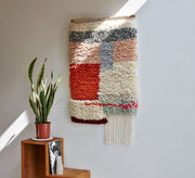 A colorful wool throw with a textured, frilly weave and vibrant clusters - Vitrine Furniture - Accessories