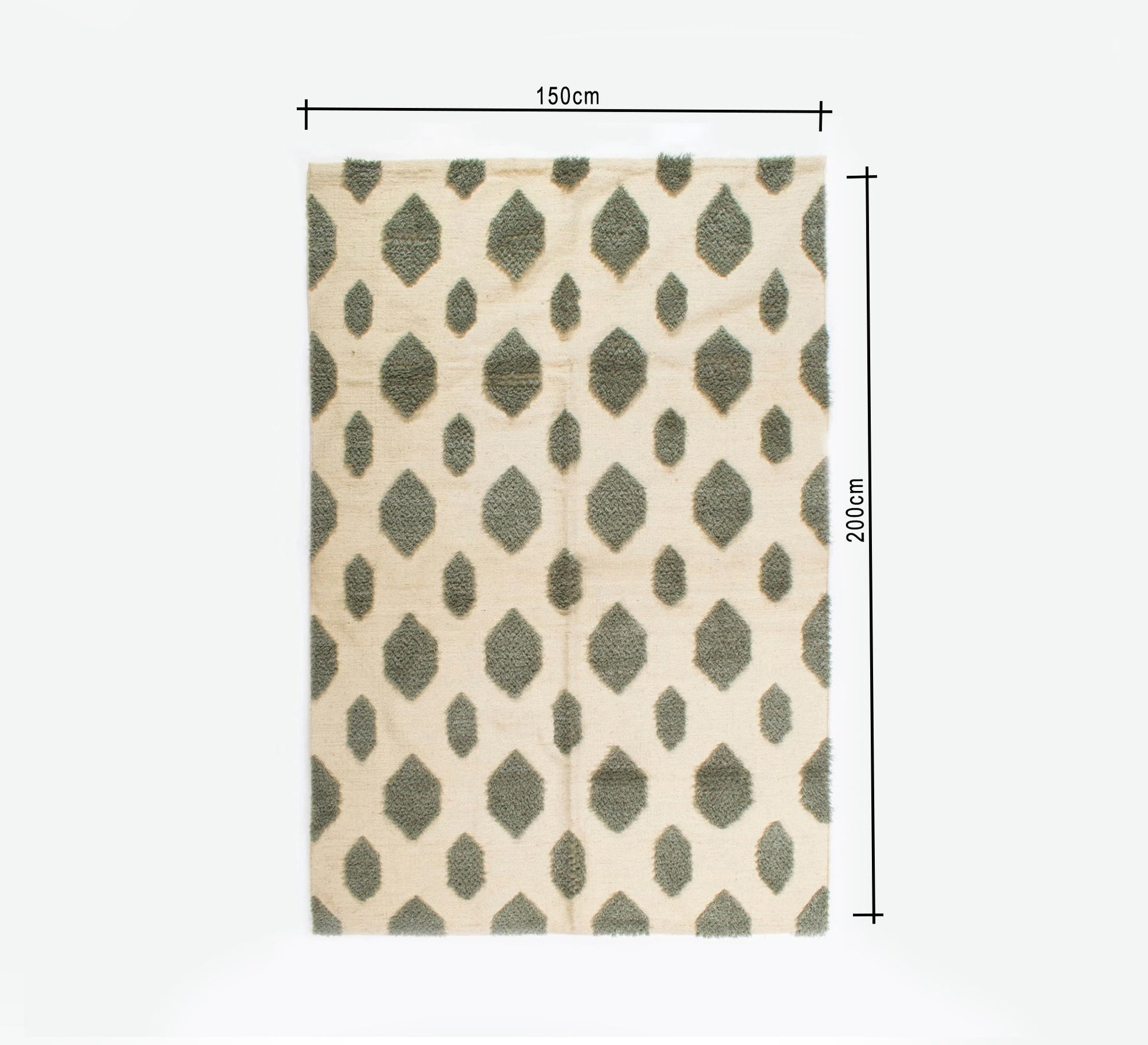 A comfortable and serene bohemian rug featuring a gradient diamond pattern - Vitrine Furniture - Accessories