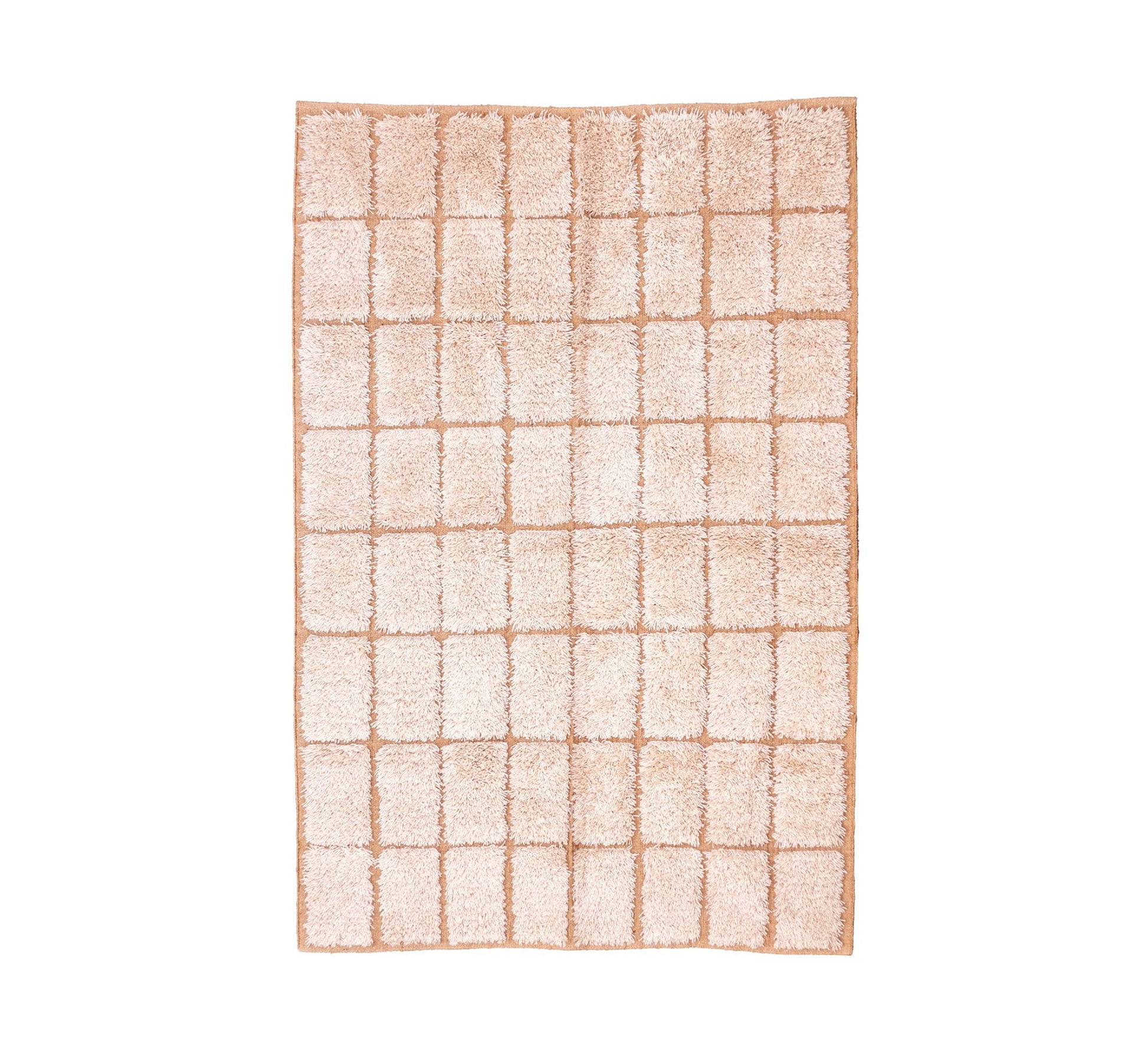 A comfortable, modern shag rug with soft, light squares - Vitrine Furniture - Accessories