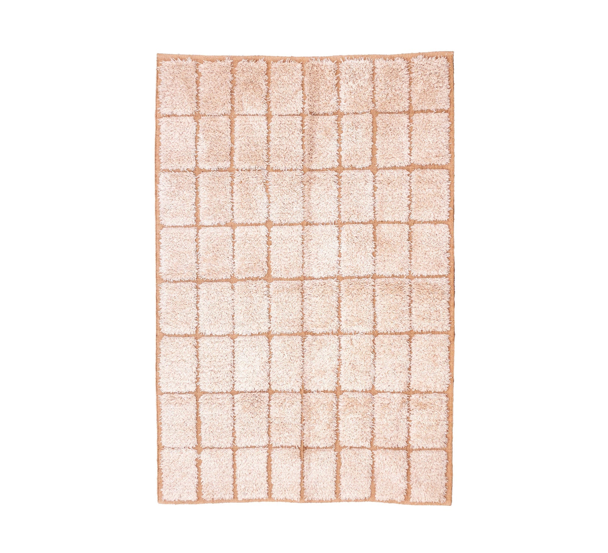 A comfortable, modern shag rug with soft, light squares - Vitrine Furniture - Accessories