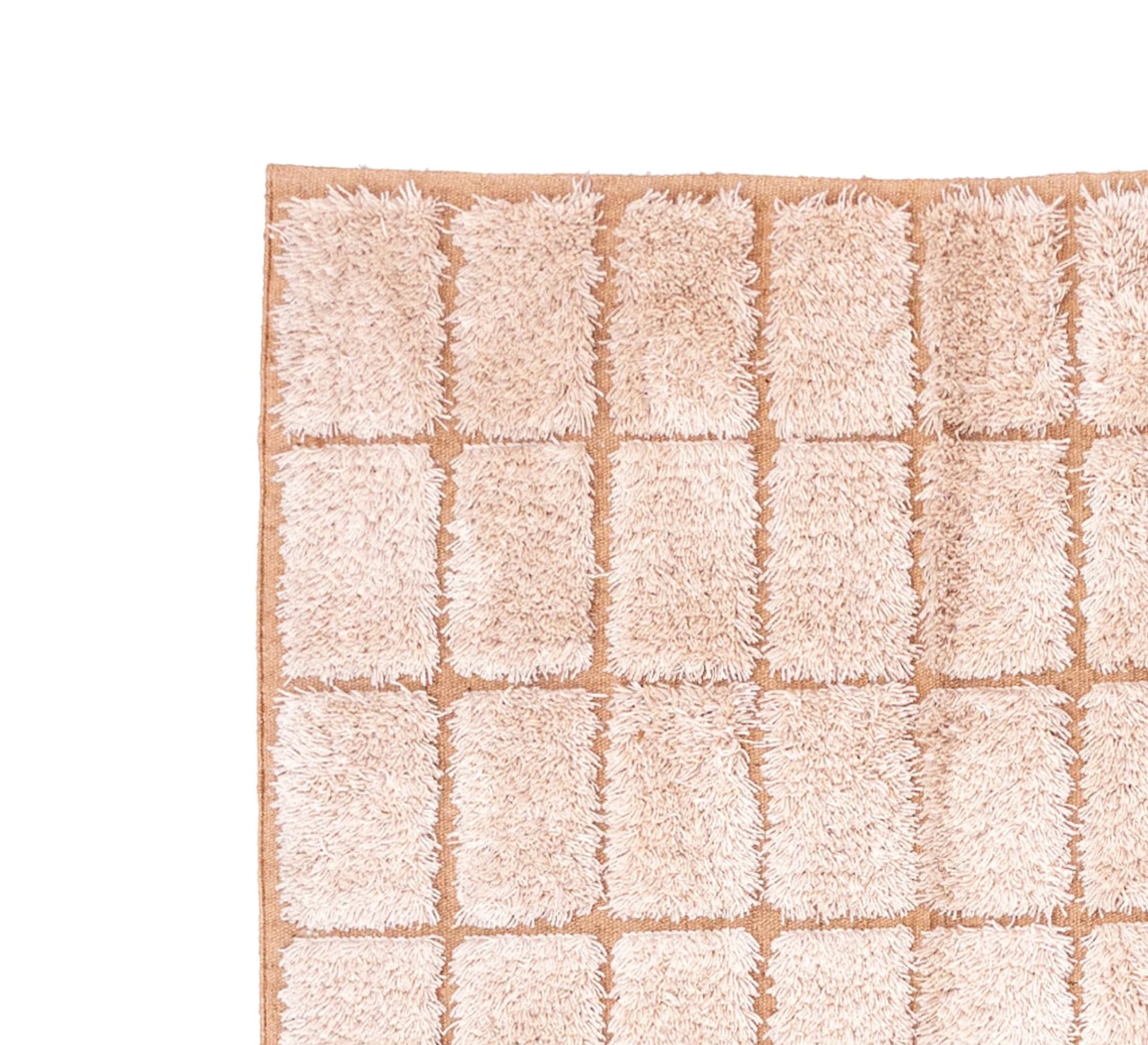 A comfortable, modern shag rug with soft, light squares - Vitrine Furniture - Accessories