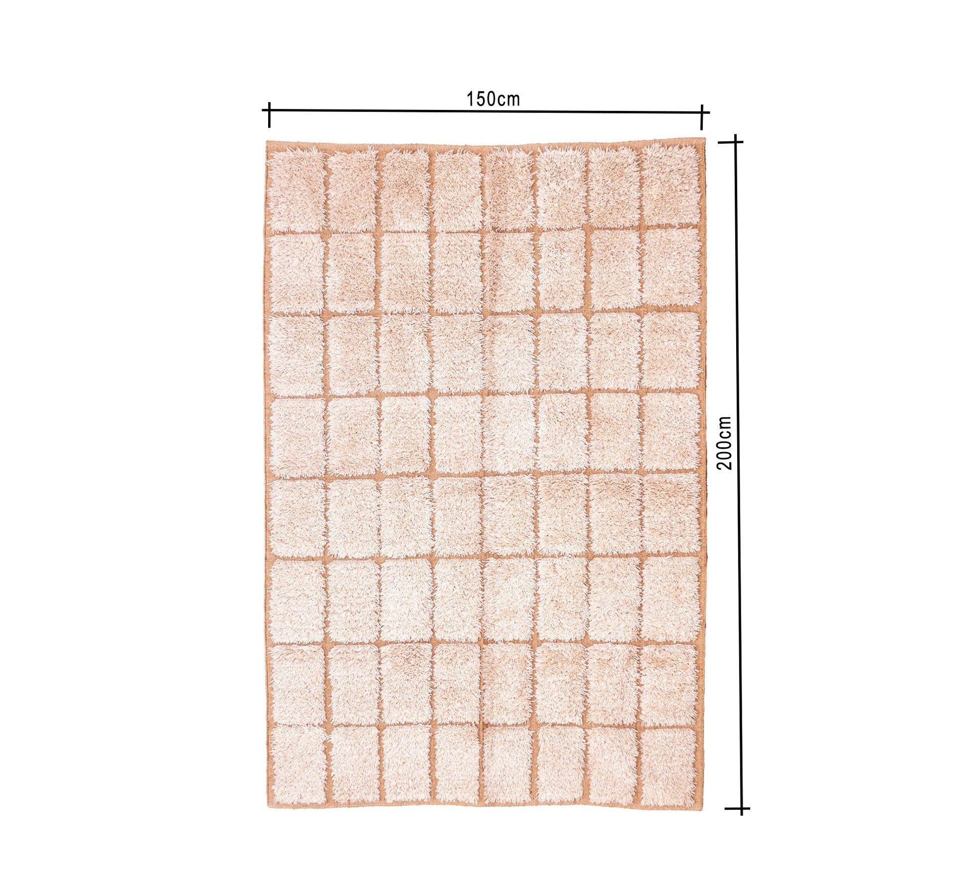 A comfortable, modern shag rug with soft, light squares - Vitrine Furniture - Accessories