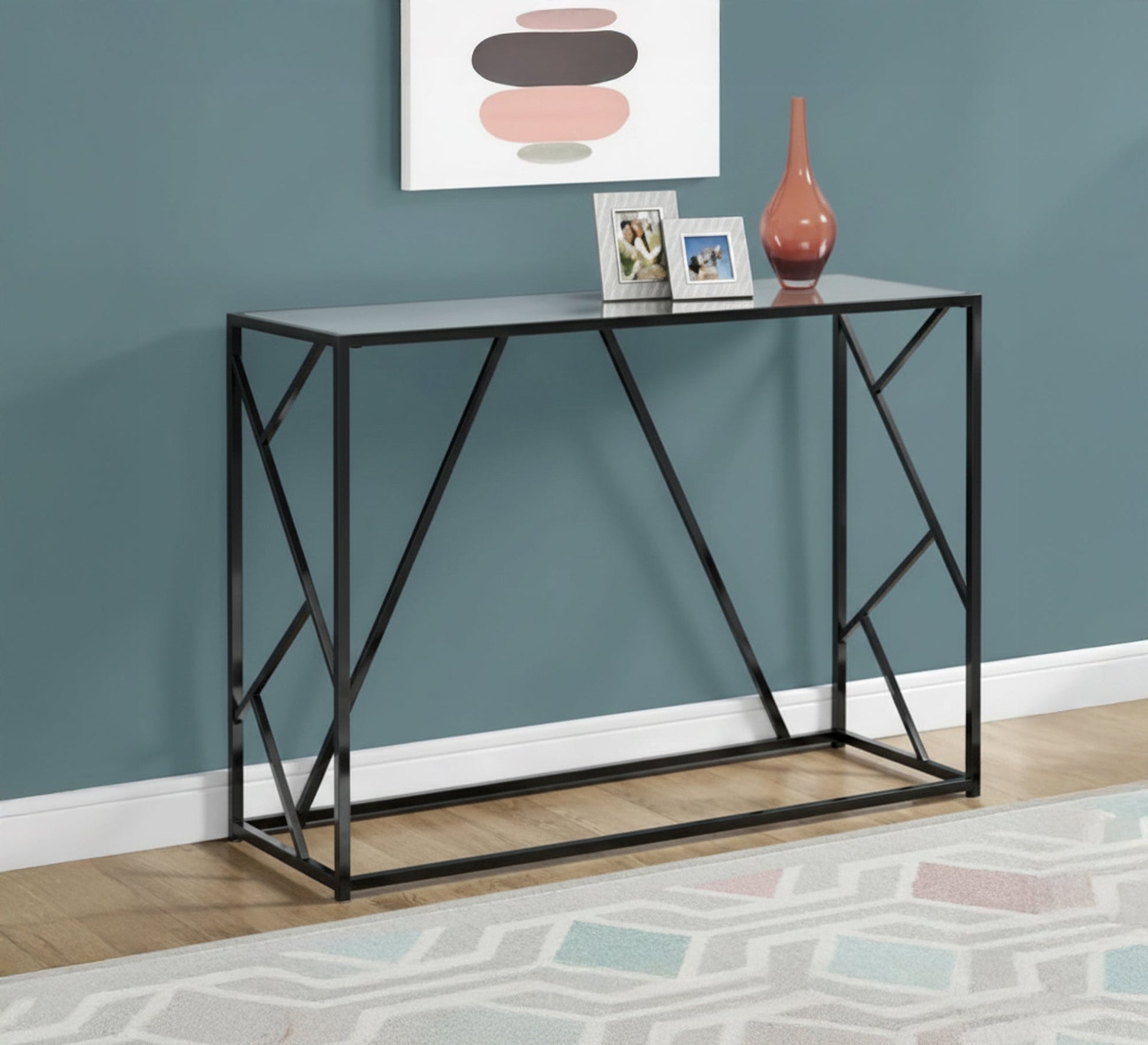A console table that combines the transparency of glass and metal - Vitrine Furniture - Furniture
