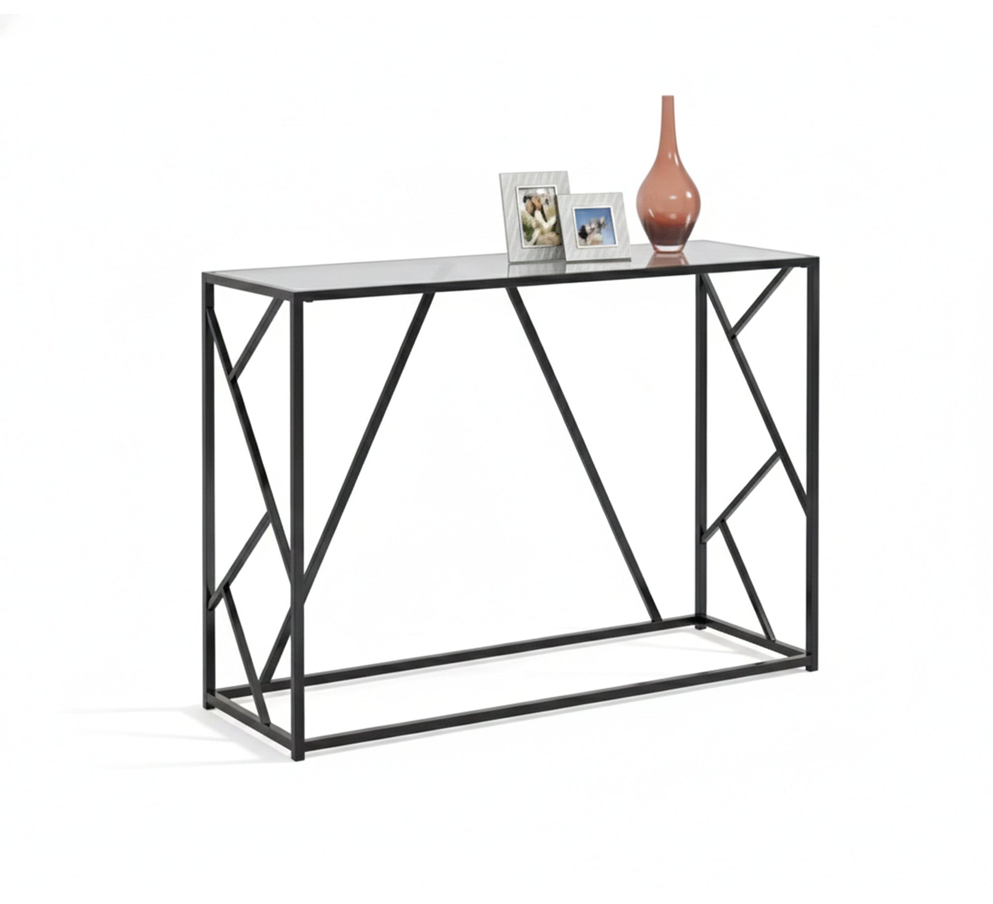 A console table that combines the transparency of glass and metal - Vitrine Furniture - Furniture