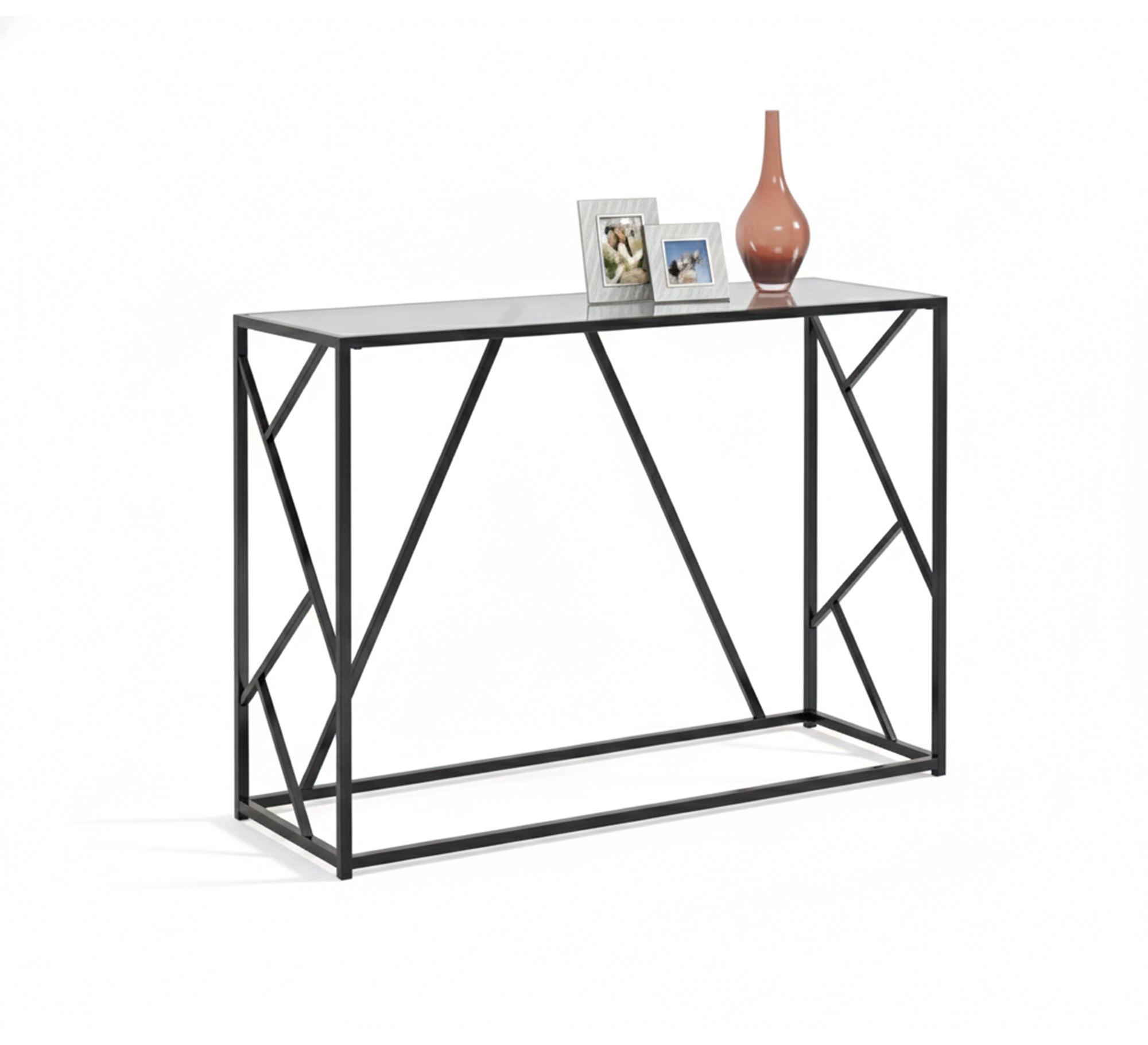 A console table that combines the transparency of glass and metal - Vitrine Furniture - Furniture
