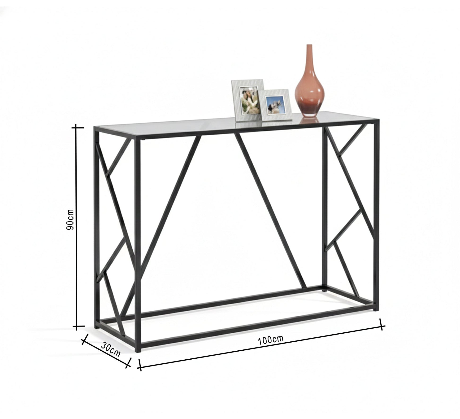 A console table that combines the transparency of glass and metal - Vitrine Furniture - Furniture