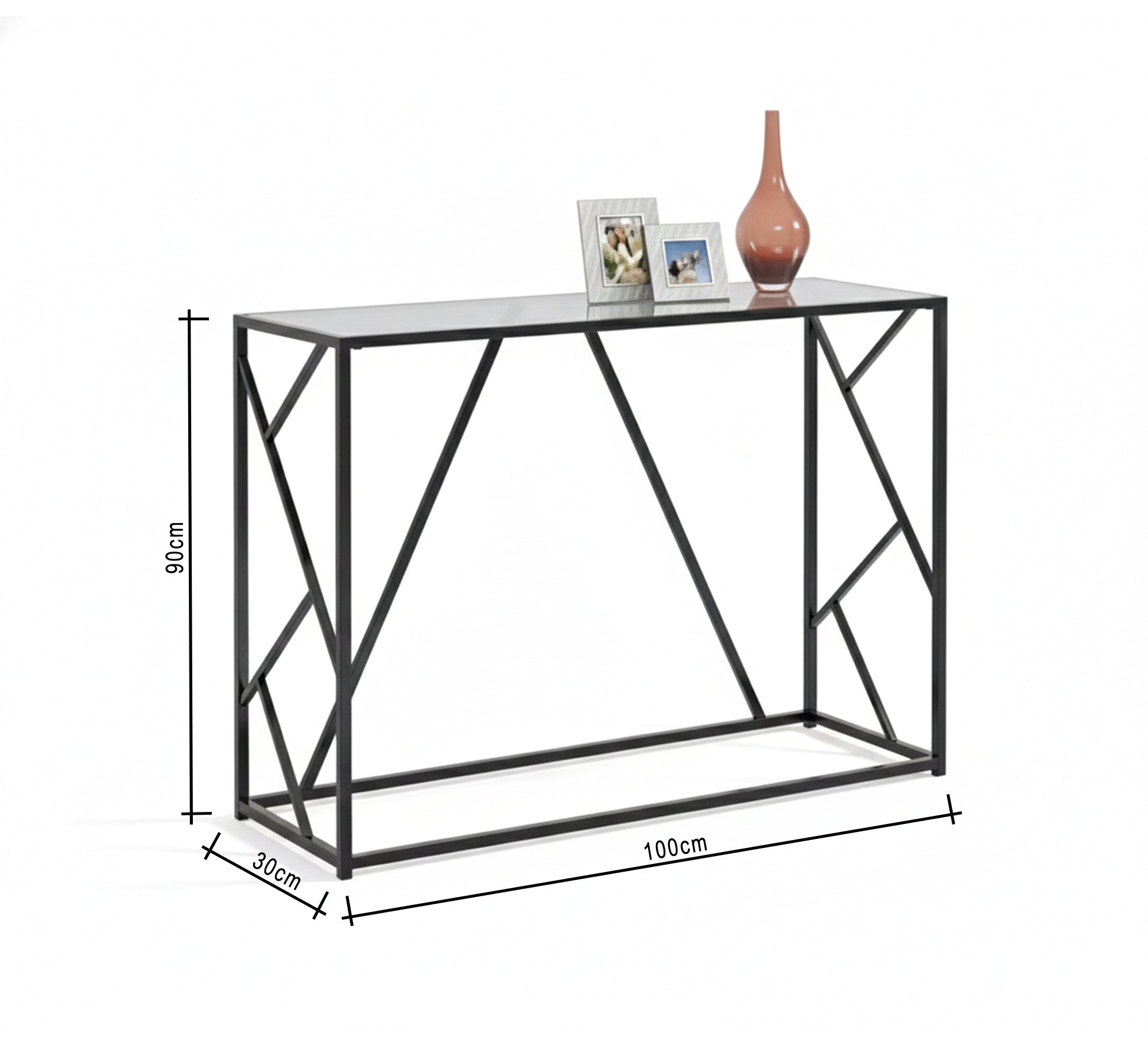 A console table that combines the transparency of glass and metal - Vitrine Furniture - Furniture