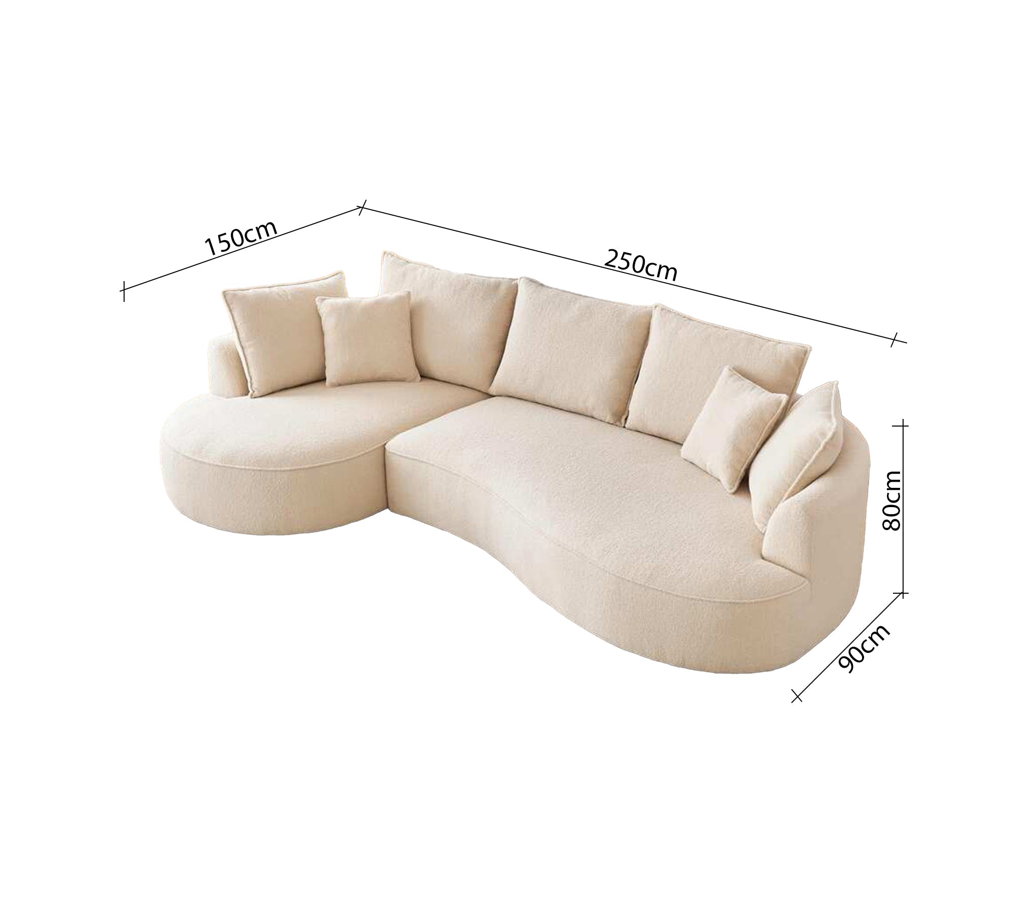 A corner featuring a unique curved design - Vitrine Furniture - Furniture