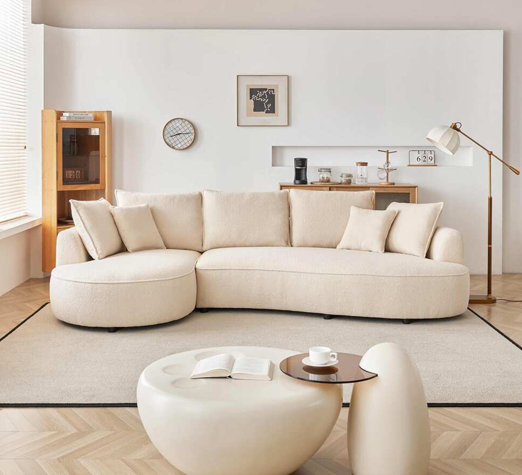 A corner featuring a unique curved design - Vitrine Furniture - Furniture