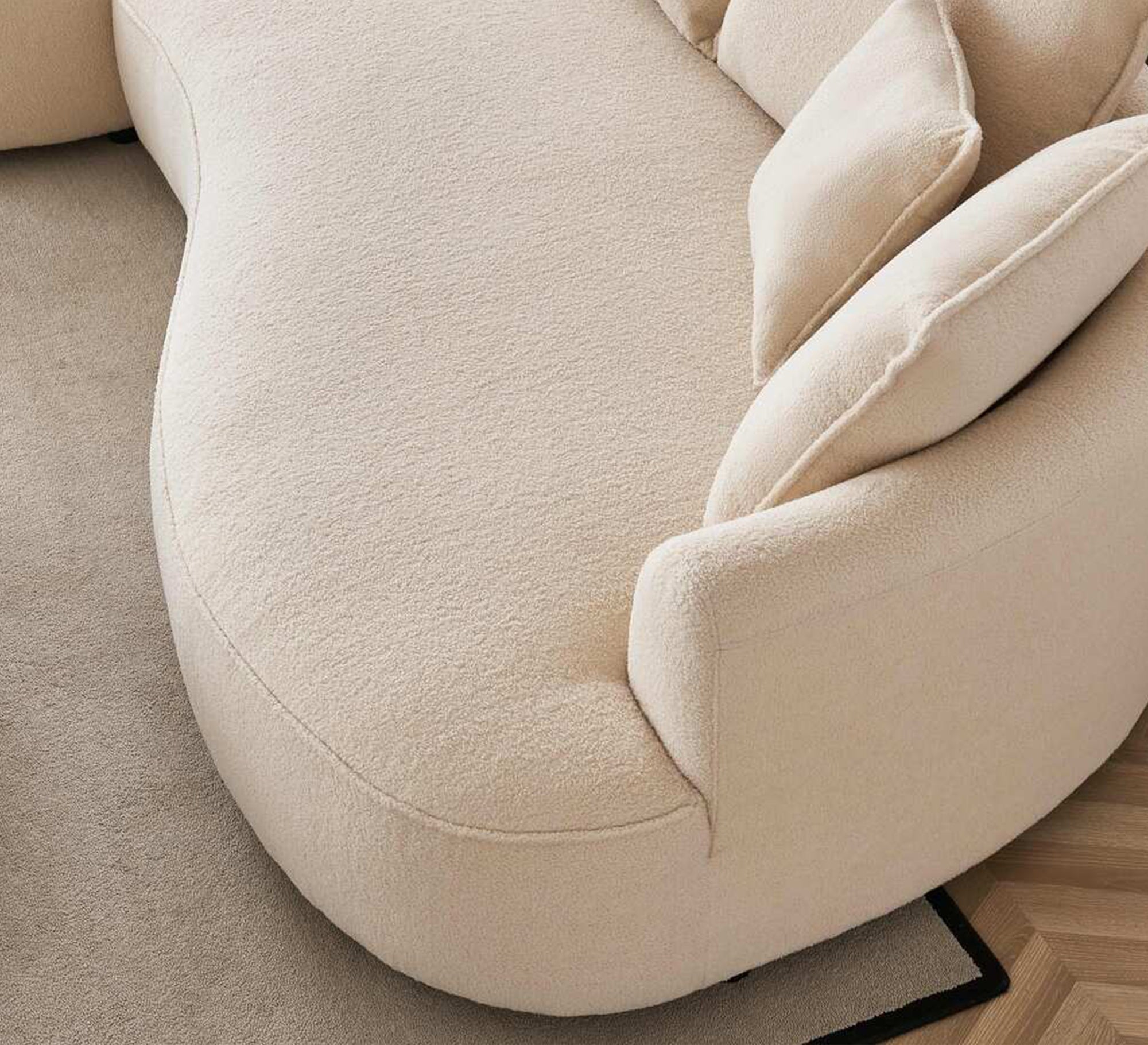 A corner featuring a unique curved design - Vitrine Furniture - Furniture