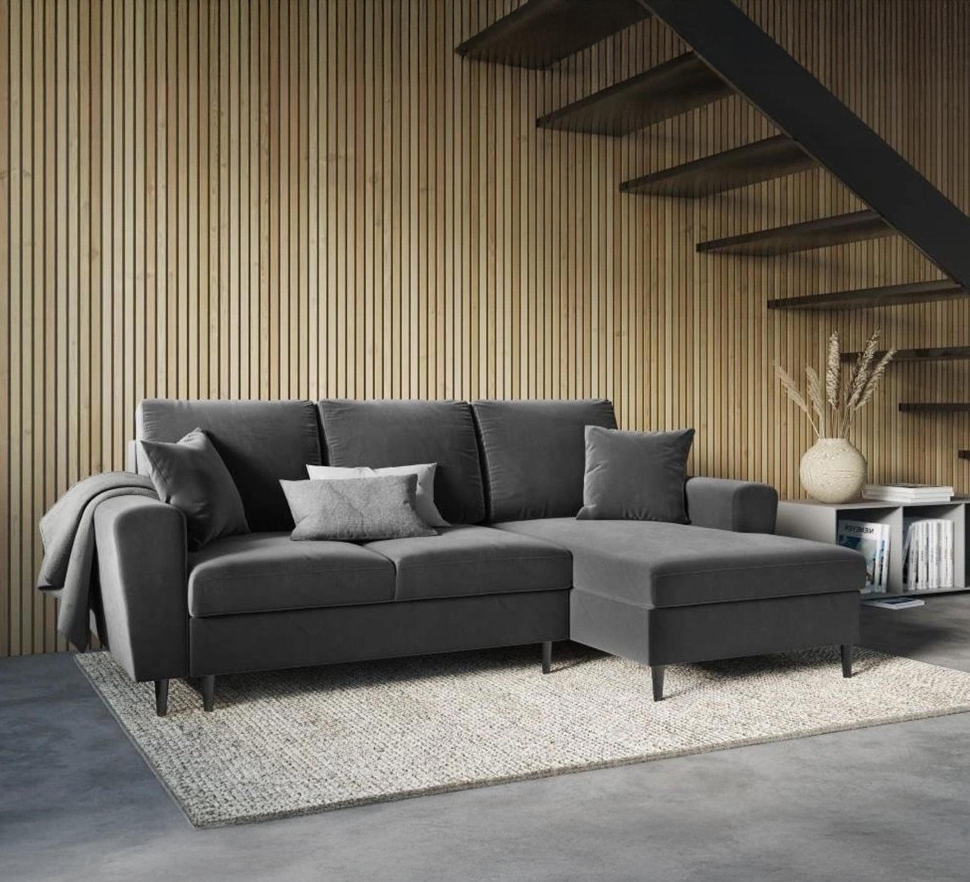 A corner sofa with a soft, velvety feel - Vitrine Furniture - Furniture