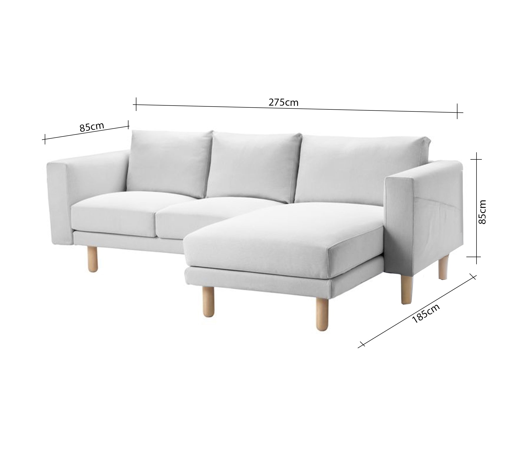 A corner sofa with clean lines and wide armrests - Vitrine Furniture - Furniture