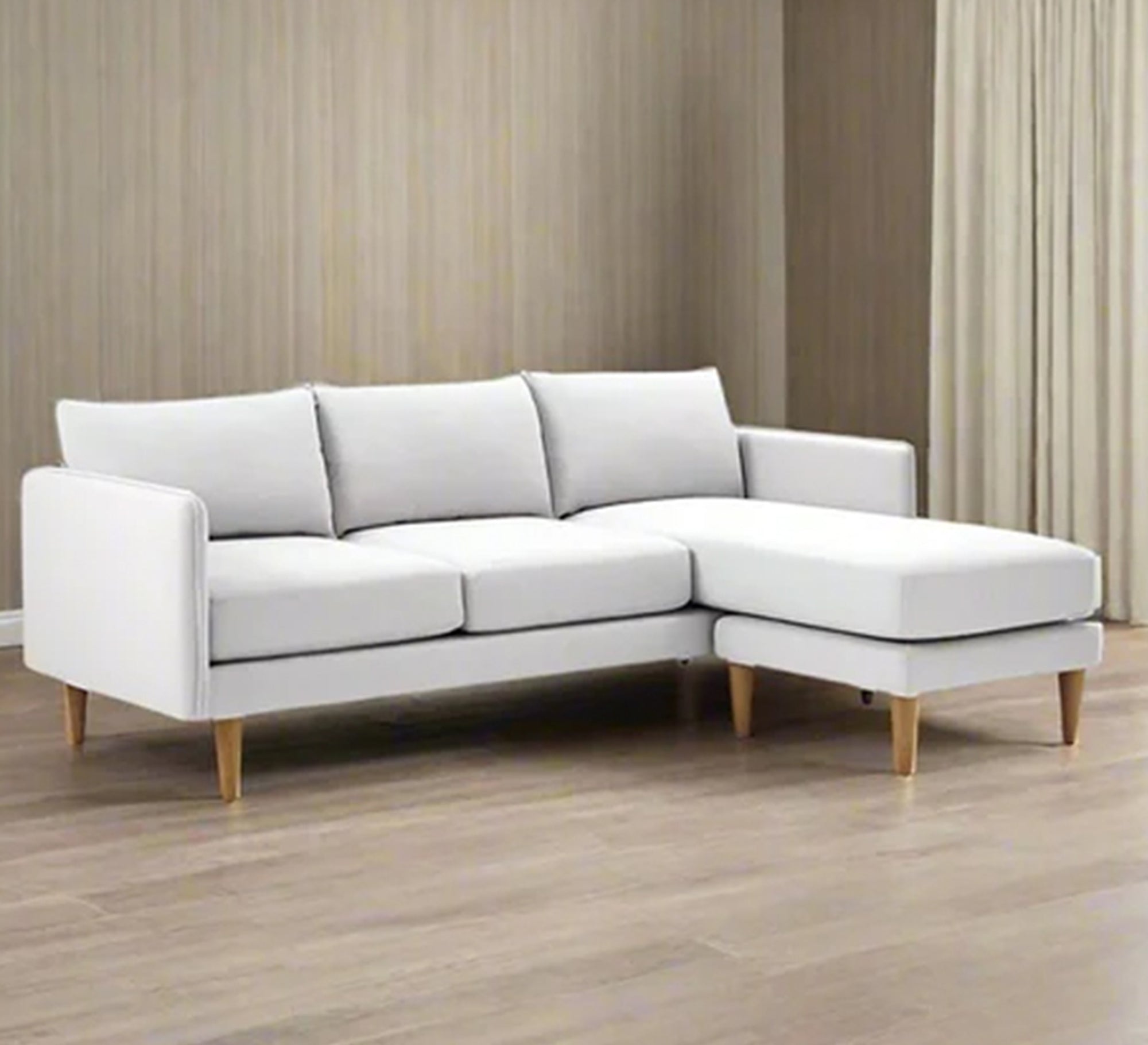 A corner sofa with wide armrests and cylindrical legs - Vitrine Furniture - Furniture