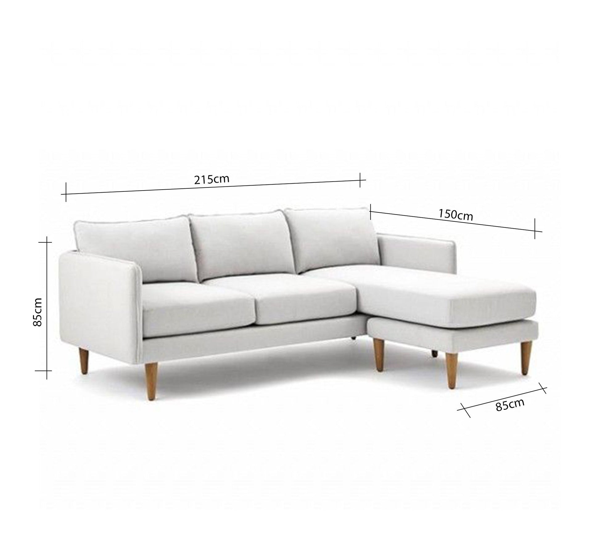 A corner sofa with wide armrests and cylindrical legs - Vitrine Furniture - Furniture