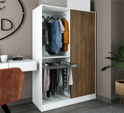 A cupboard with a brown wooden door - Vitrine Furniture - Furniture