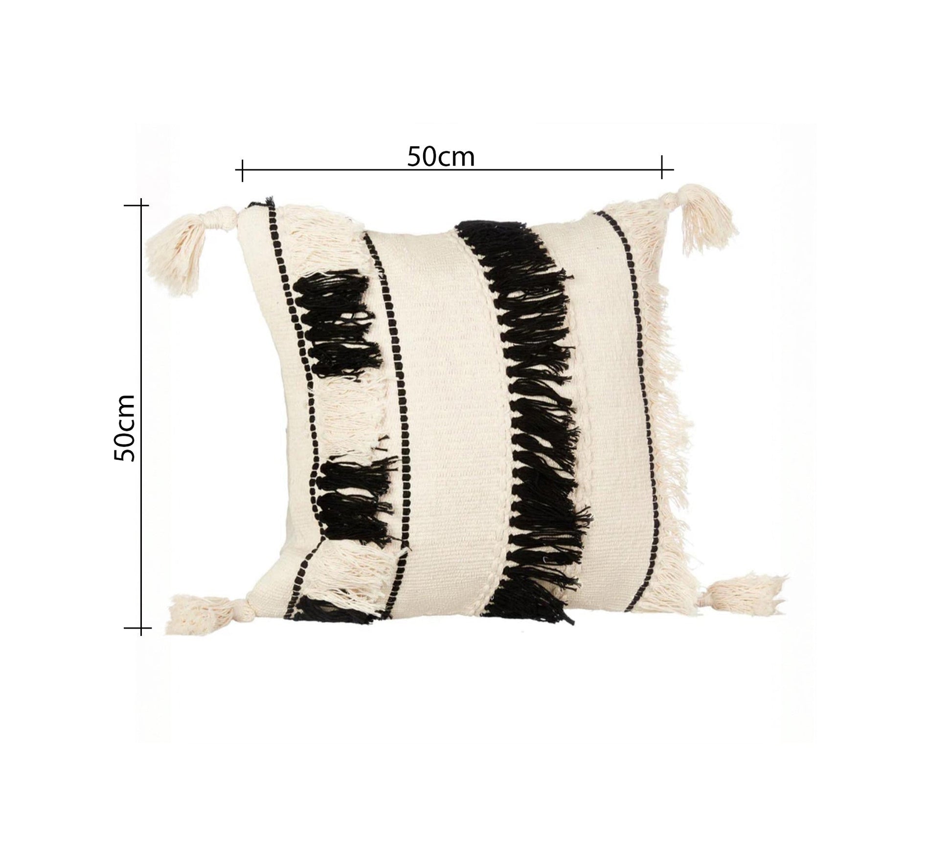 A cushion adorned with dense fringe at its corners - Vitrine Furniture - Accessories