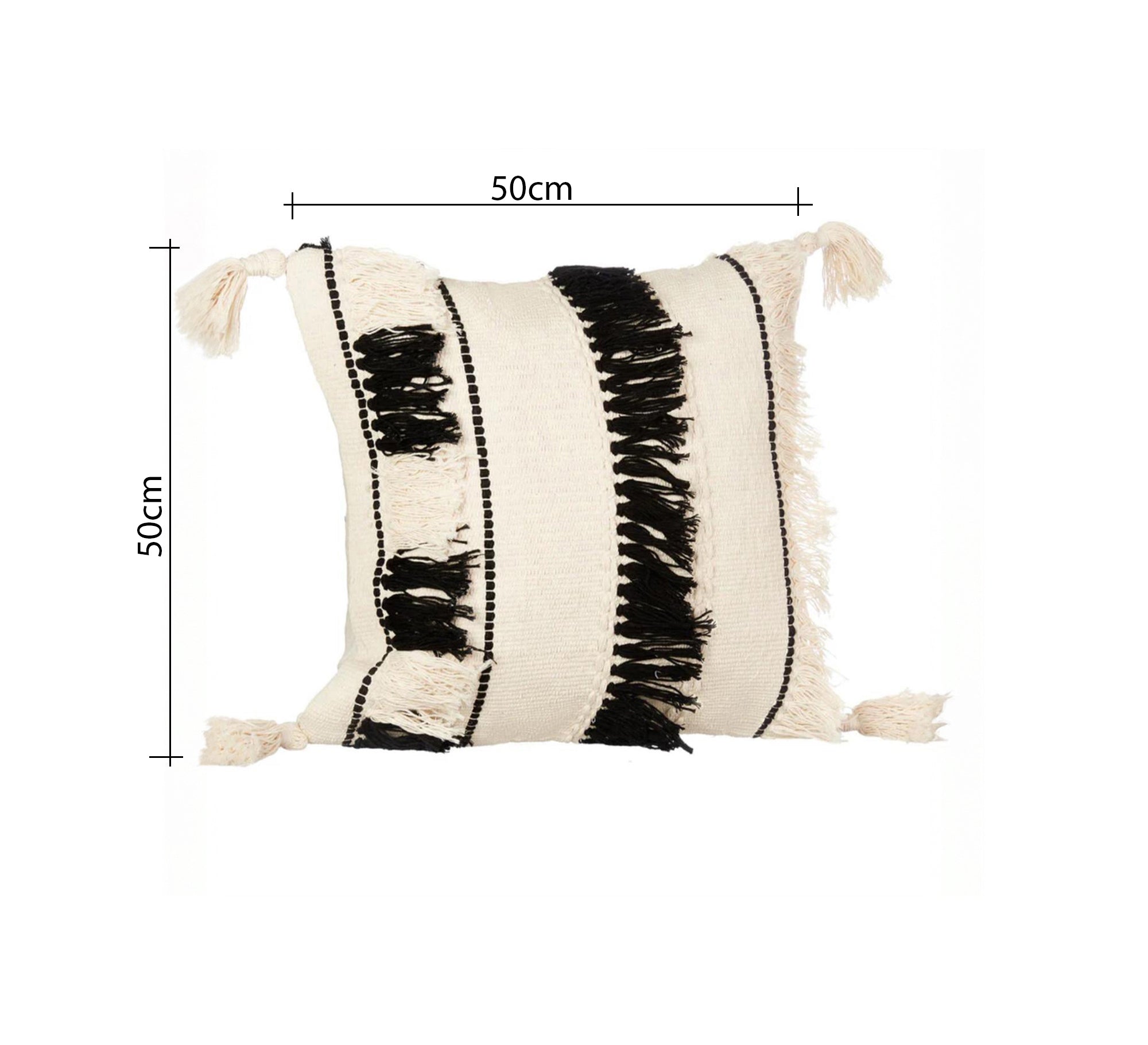 A cushion adorned with dense fringe at its corners - Vitrine Furniture - Accessories