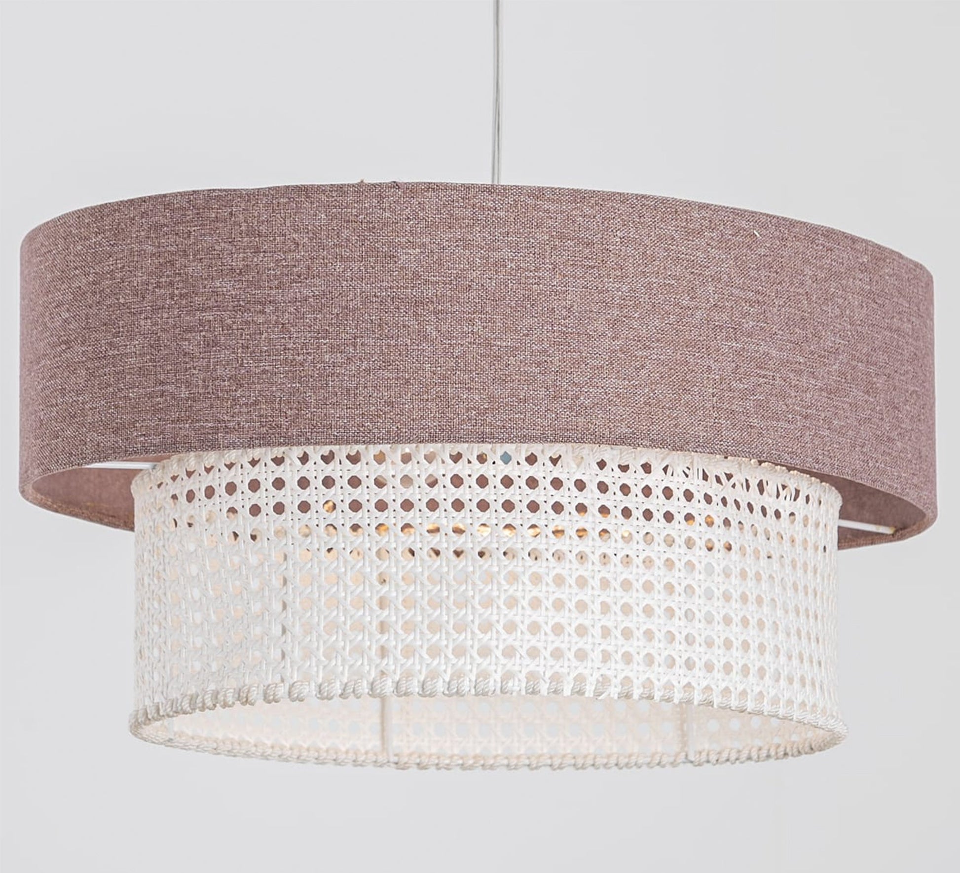 A distinctive and modern pendant ceiling lamp consisting of two cylinders. - Vitrine Furniture - Lighting