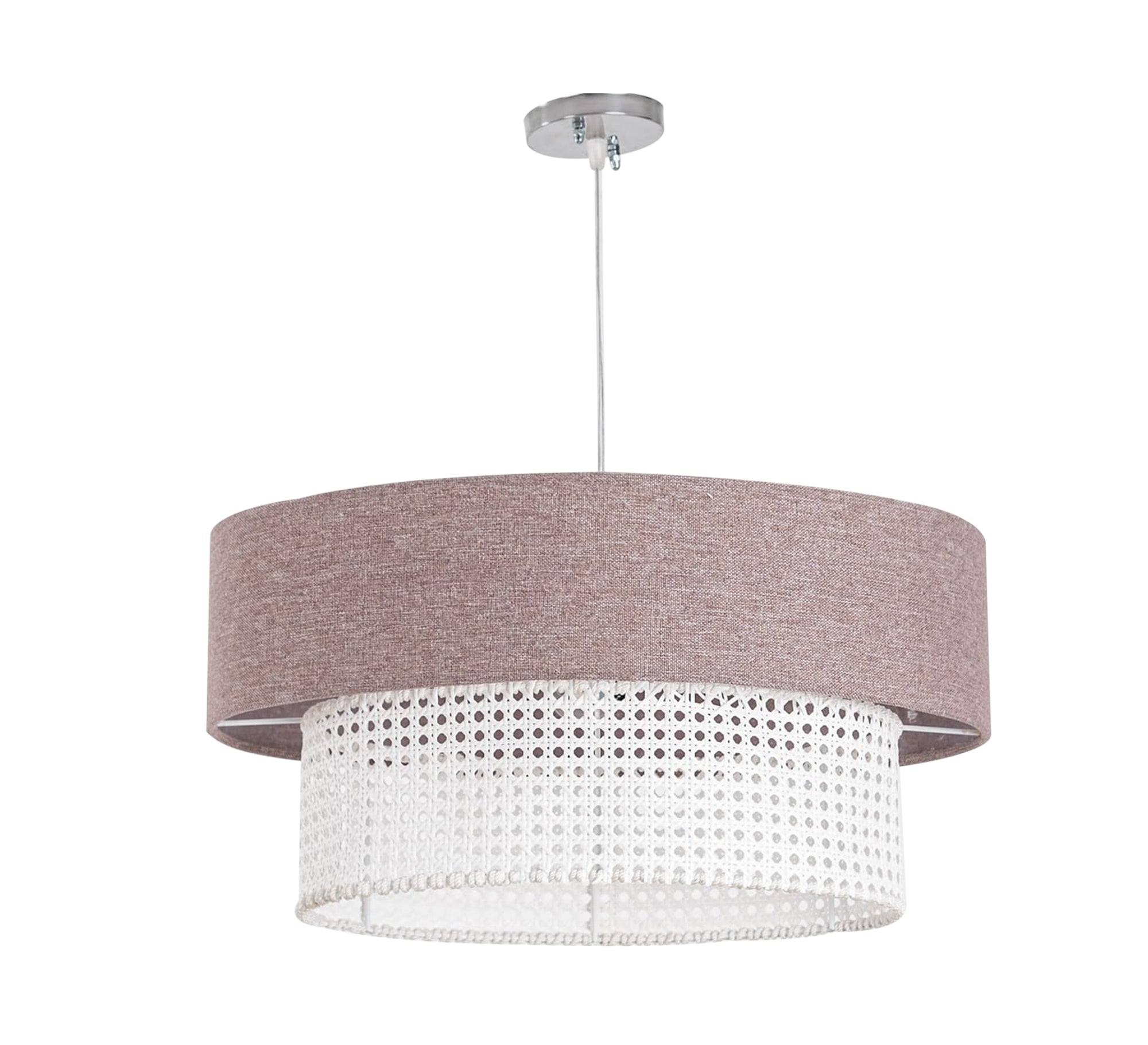 A distinctive and modern pendant ceiling lamp consisting of two cylinders. - Vitrine Furniture - Lighting