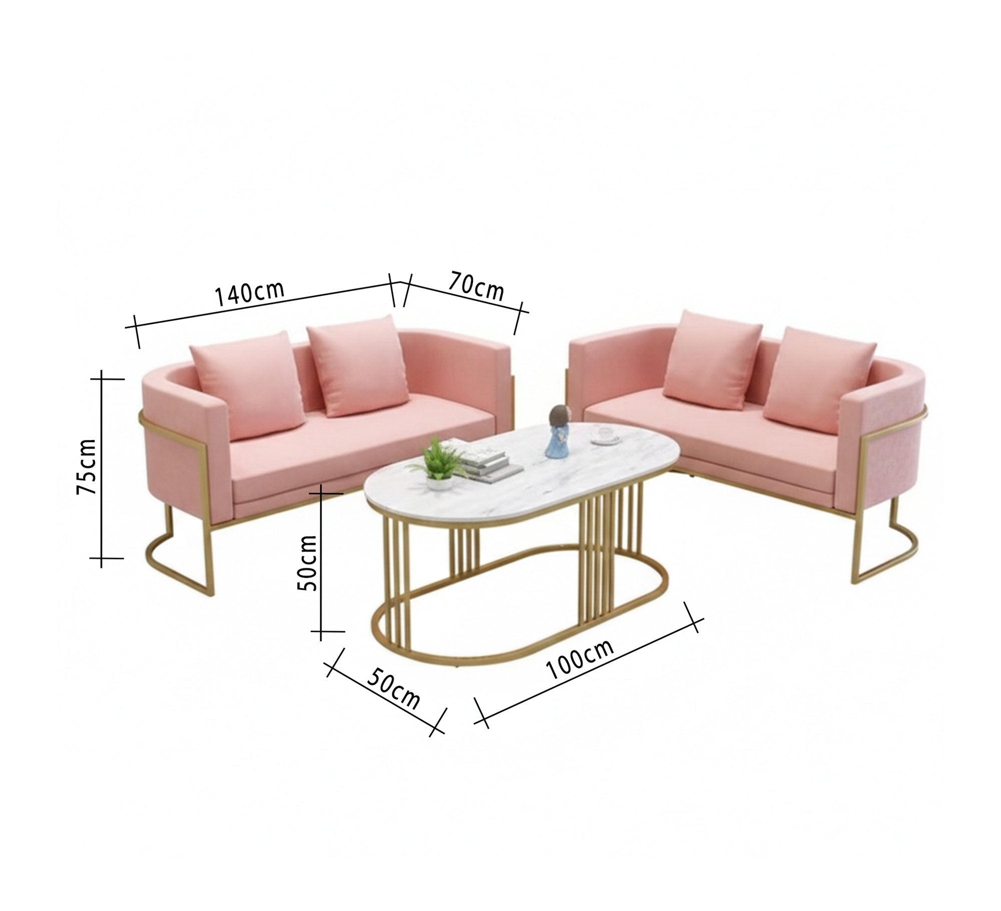 A distinctive seating set in a delicate pink hue - Vitrine Furniture - Furniture