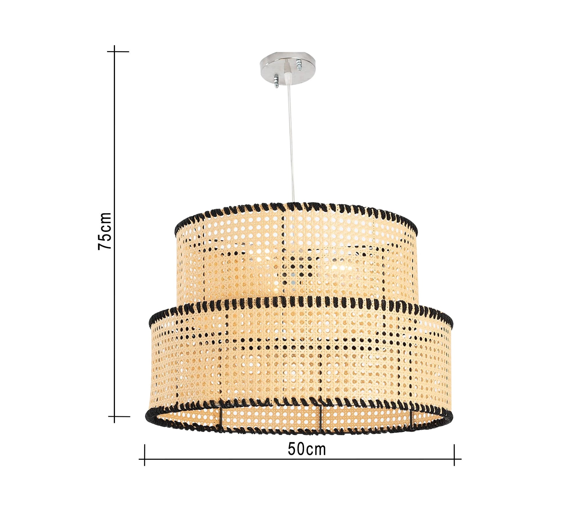 A distinctively designed ceiling lamp in an elegant beige color. - Vitrine Furniture - Lighting