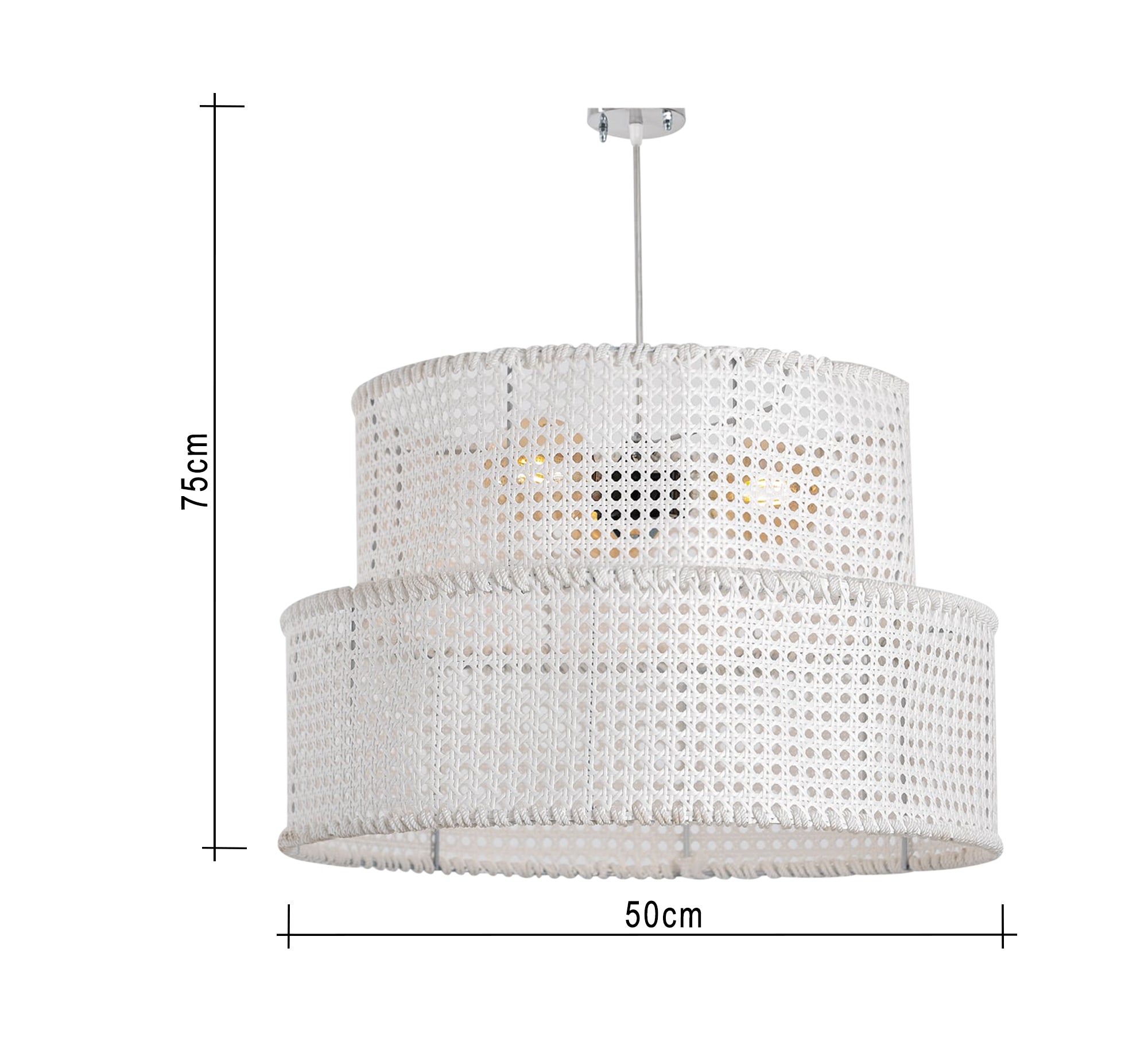 A distinctively designed ceiling lamp in an elegant white color. - Vitrine Furniture - Lighting