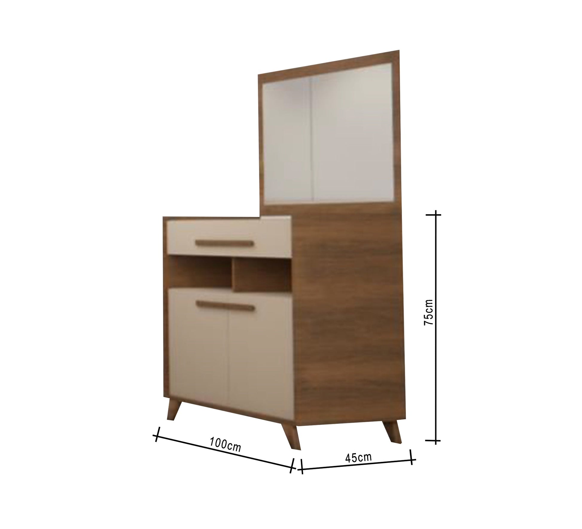 A dressing table with doors and an elegant drawer - Vitrine Furniture - Furniture