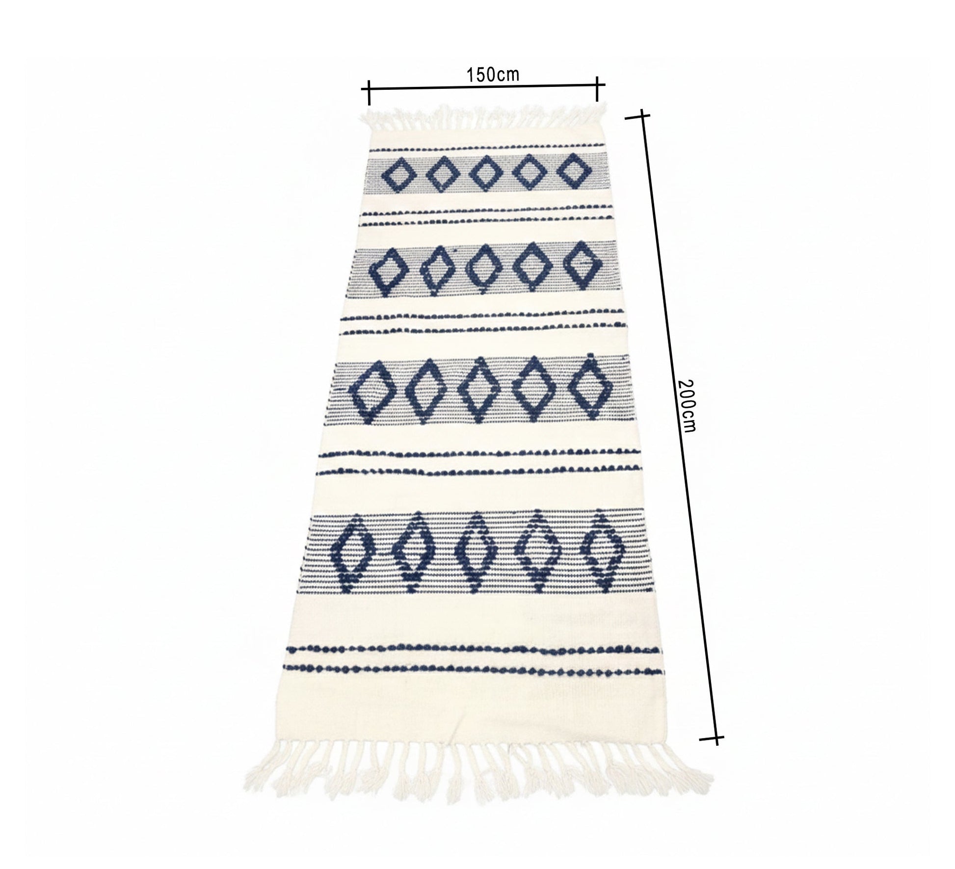 A flat rug with delicate diamond accents - Vitrine Furniture - Accessories