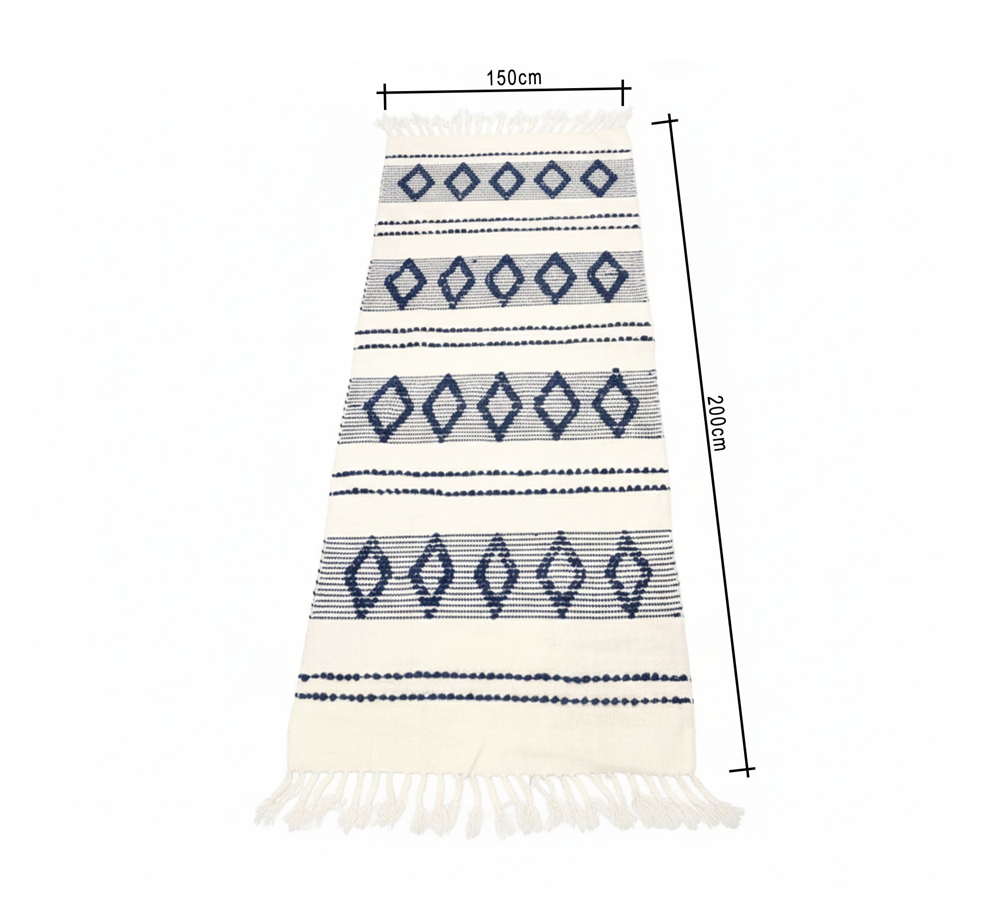 A flat rug with delicate diamond accents - Vitrine Furniture - Accessories