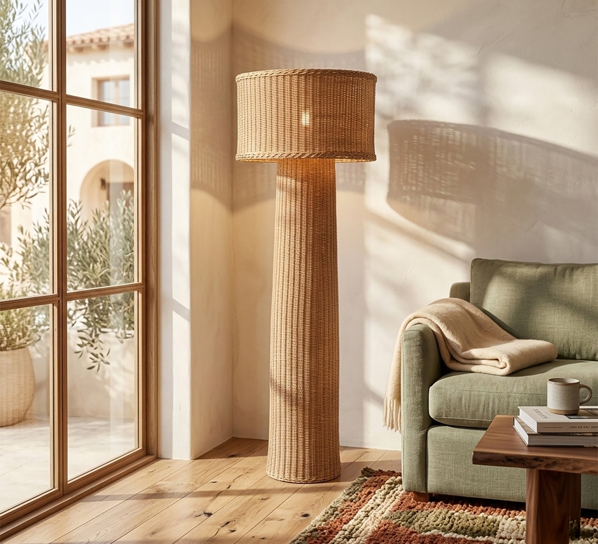 A floor lamp, meticulously handwoven - Vitrine Furniture - Floor lamps