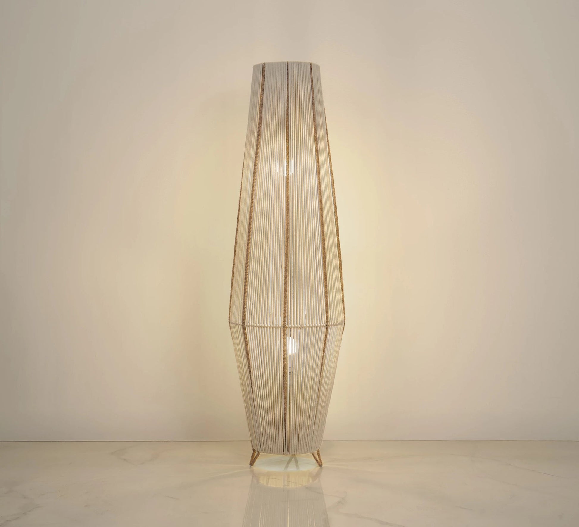 A floor lamp with macrame cords - Vitrine Furniture - Floor lamps