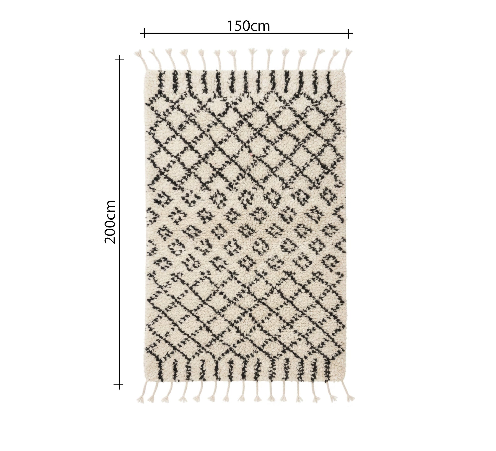 A floor rug with an interlocking grid pattern. - Vitrine Furniture - Accessories