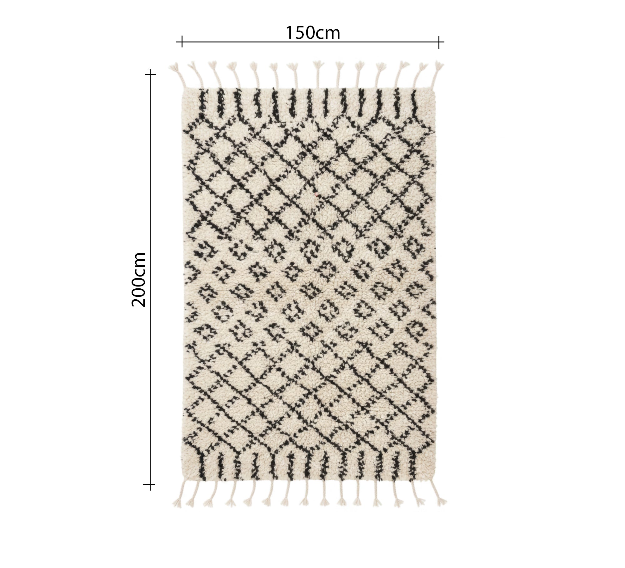 A floor rug with an interlocking grid pattern. - Vitrine Furniture - Accessories