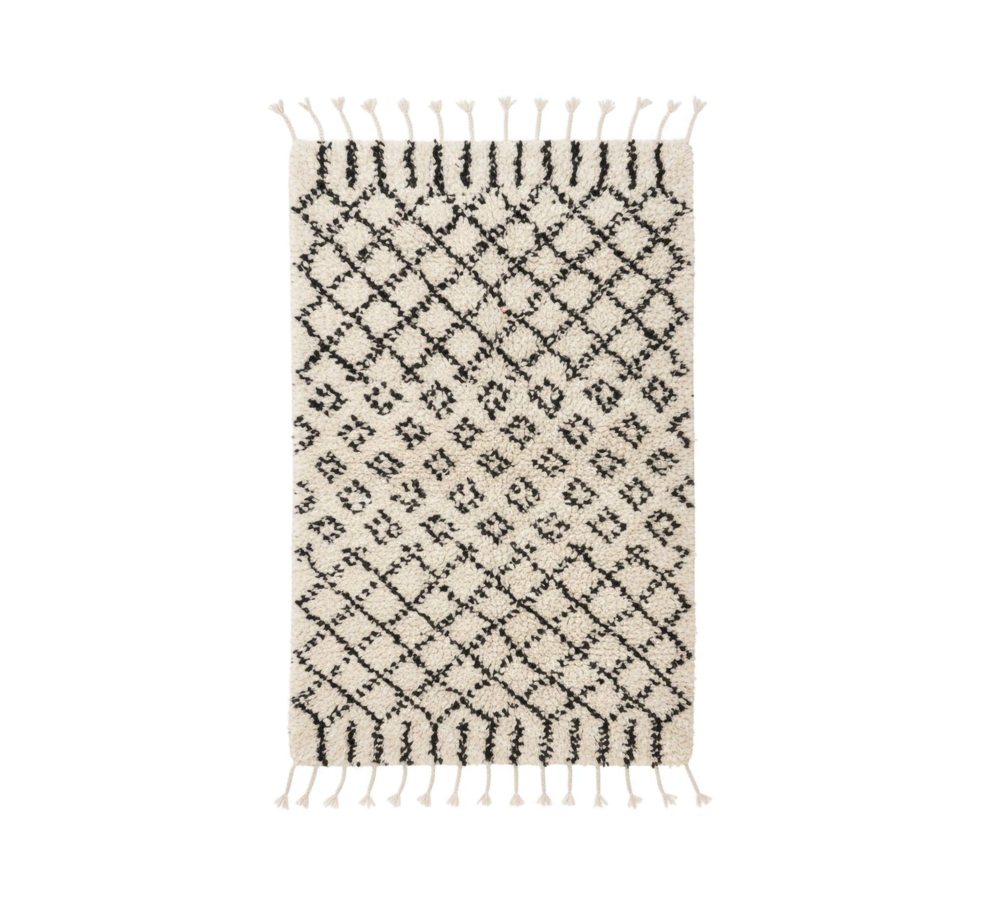 A floor rug with an interlocking grid pattern. - Vitrine Furniture - Accessories
