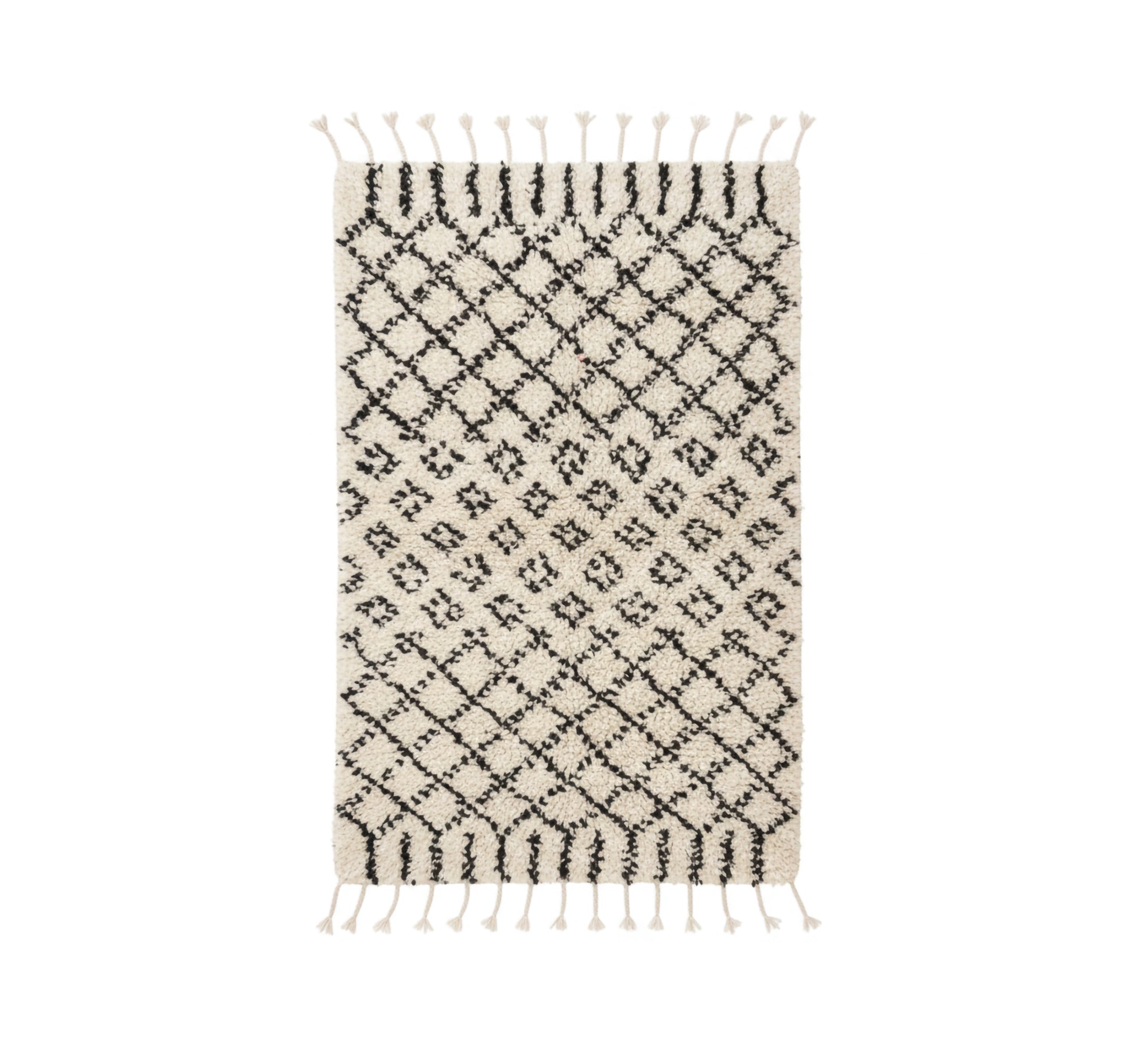 A floor rug with an interlocking grid pattern. - Vitrine Furniture - Accessories