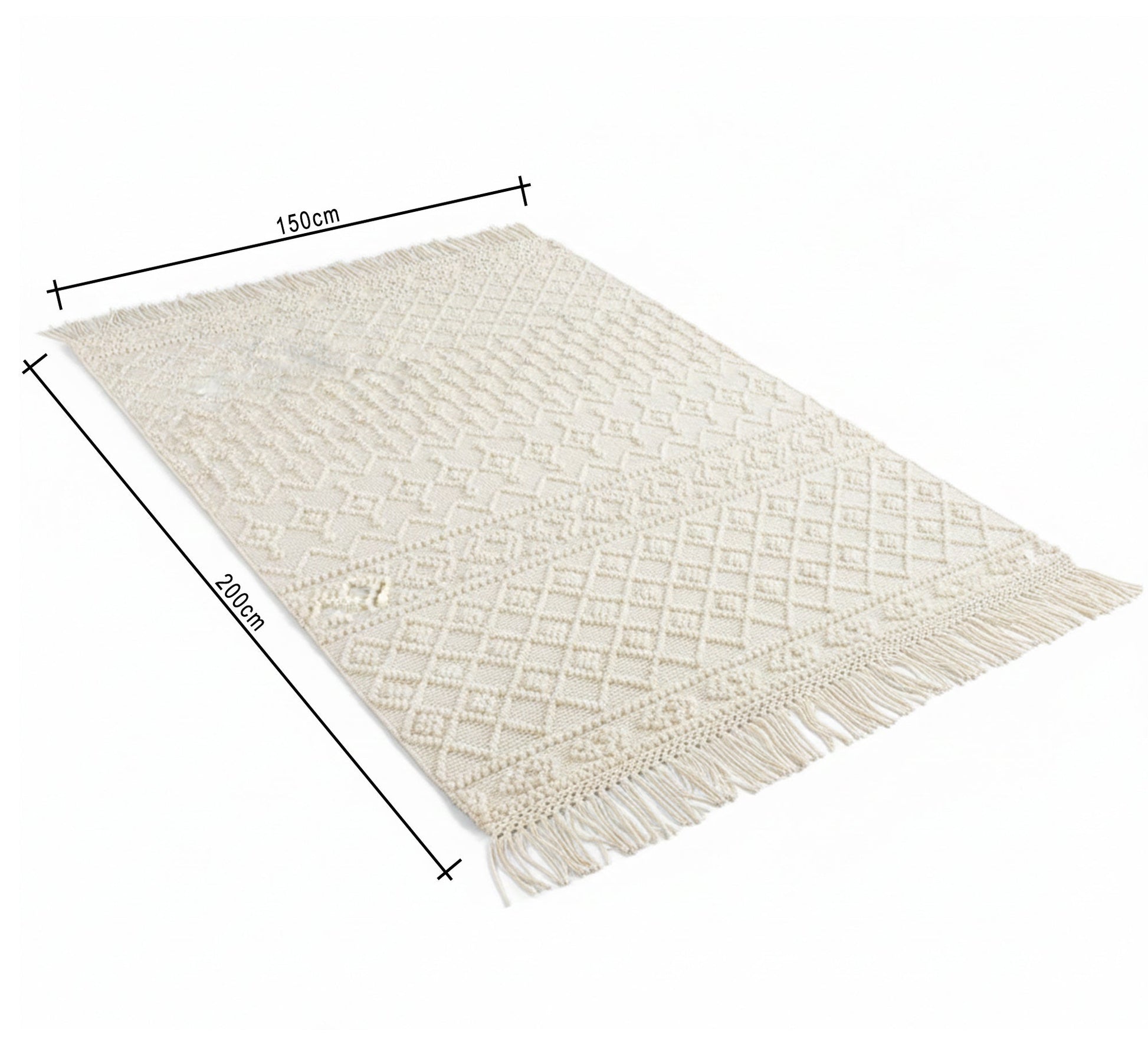 A floor rug with long fringes - Vitrine Furniture - Accessories