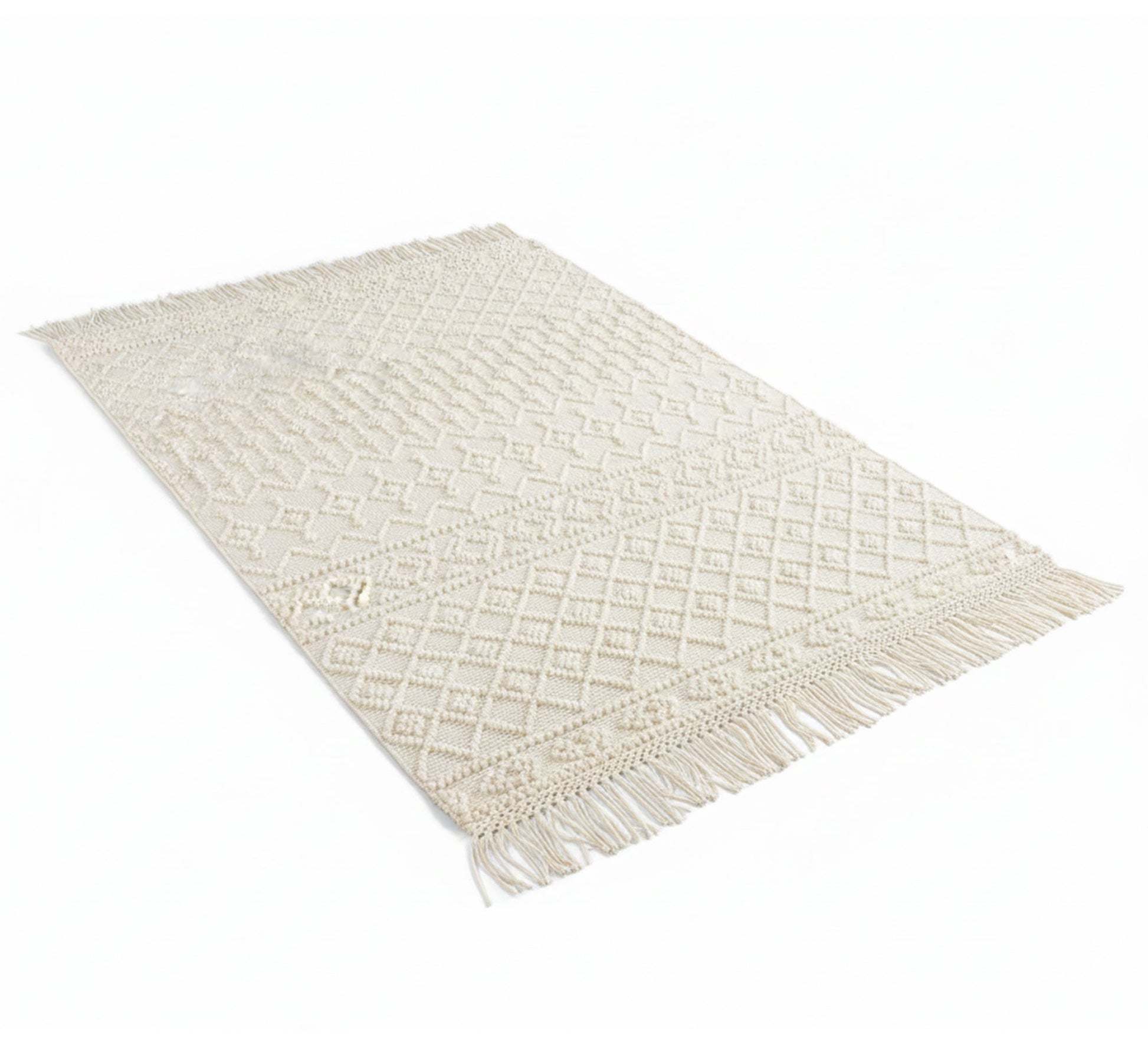 A floor rug with long fringes - Vitrine Furniture - Accessories