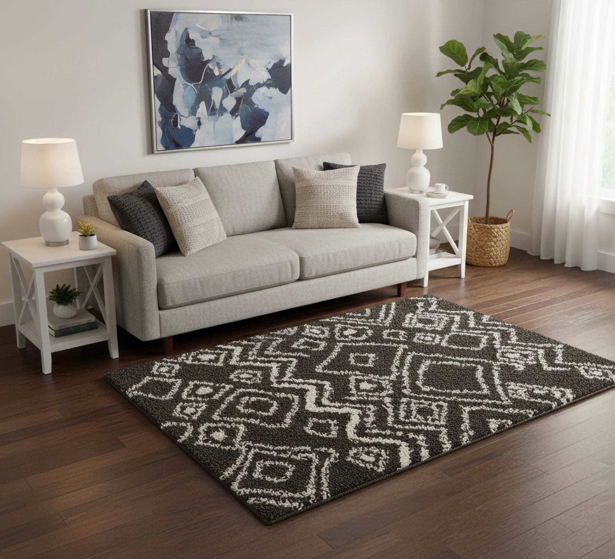 A floor rug with strong color contrast - Vitrine Furniture - Accessories