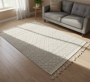 A fringed floor rug - Vitrine Furniture - Accessories