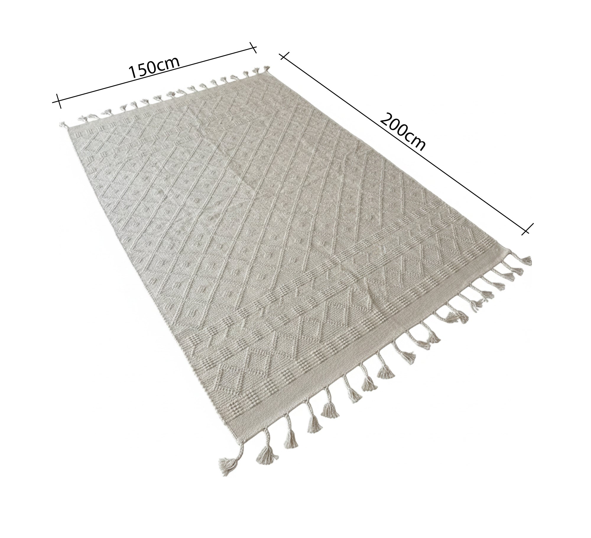 A fringed floor rug - Vitrine Furniture - Accessories