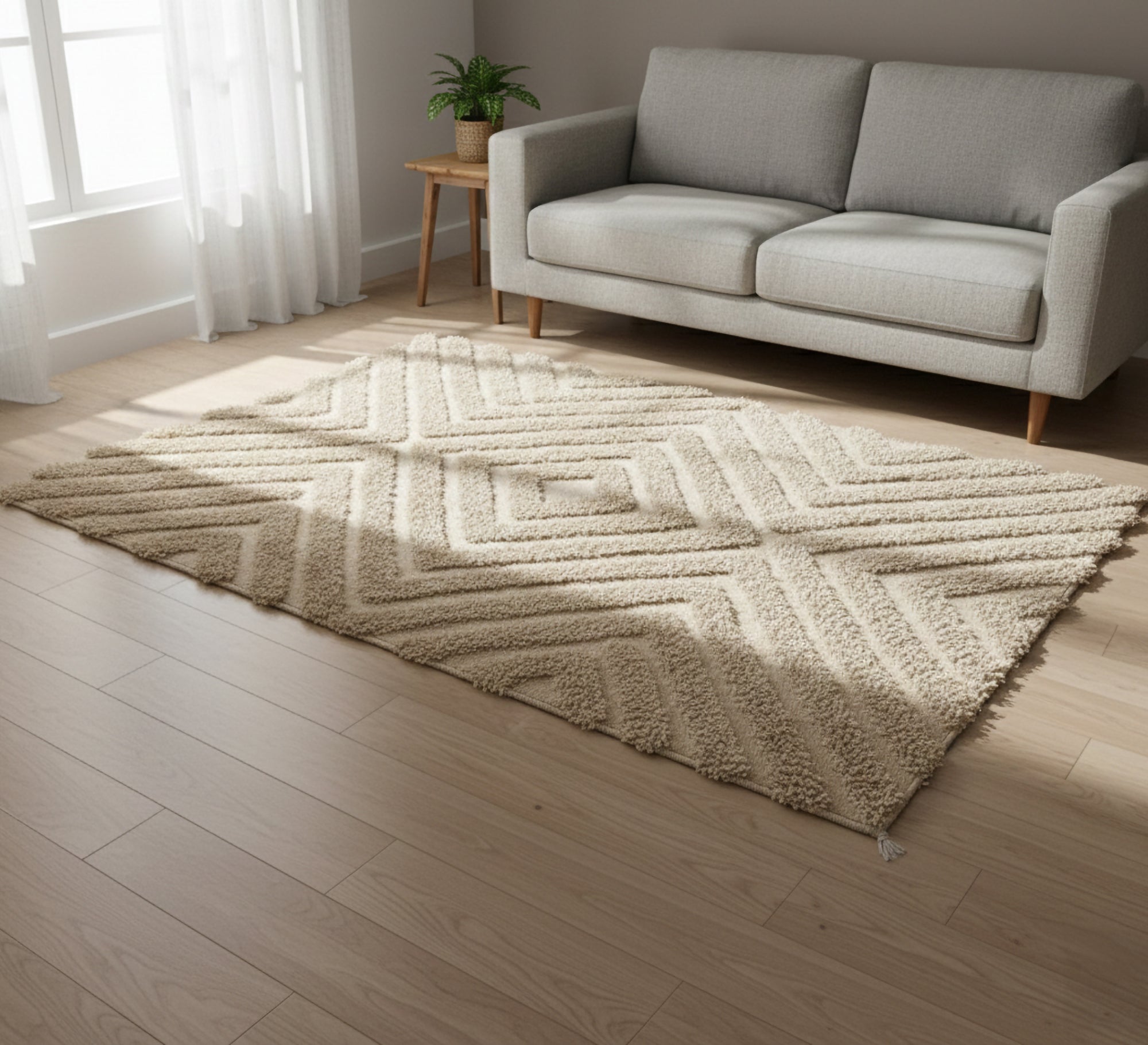 A hand - woven wool rug - Vitrine Furniture - Accessories