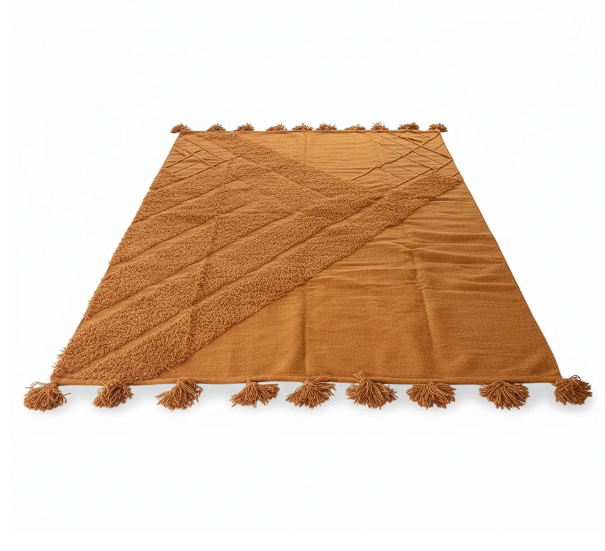 A high - quality brown rug with prominent woolen patterns - Vitrine Furniture - Accessories