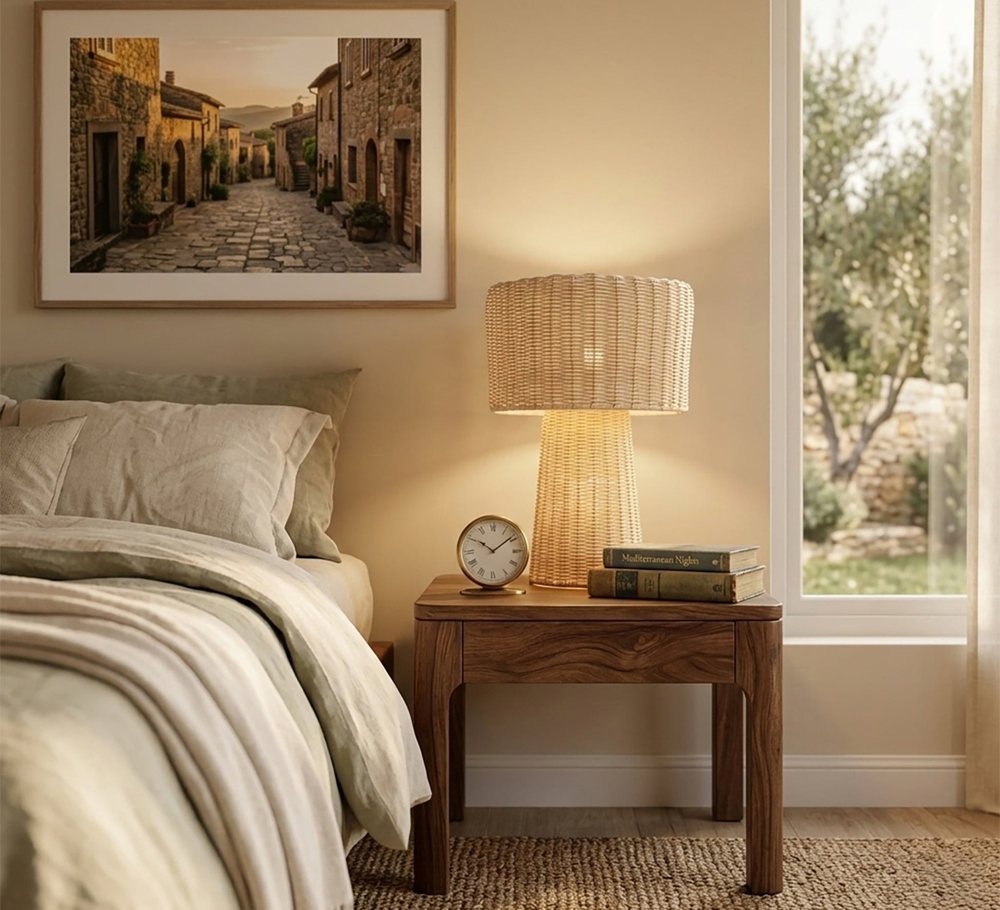 A hollow bamboo lampshade for a cozy corner - Vitrine Furniture - Table lamps