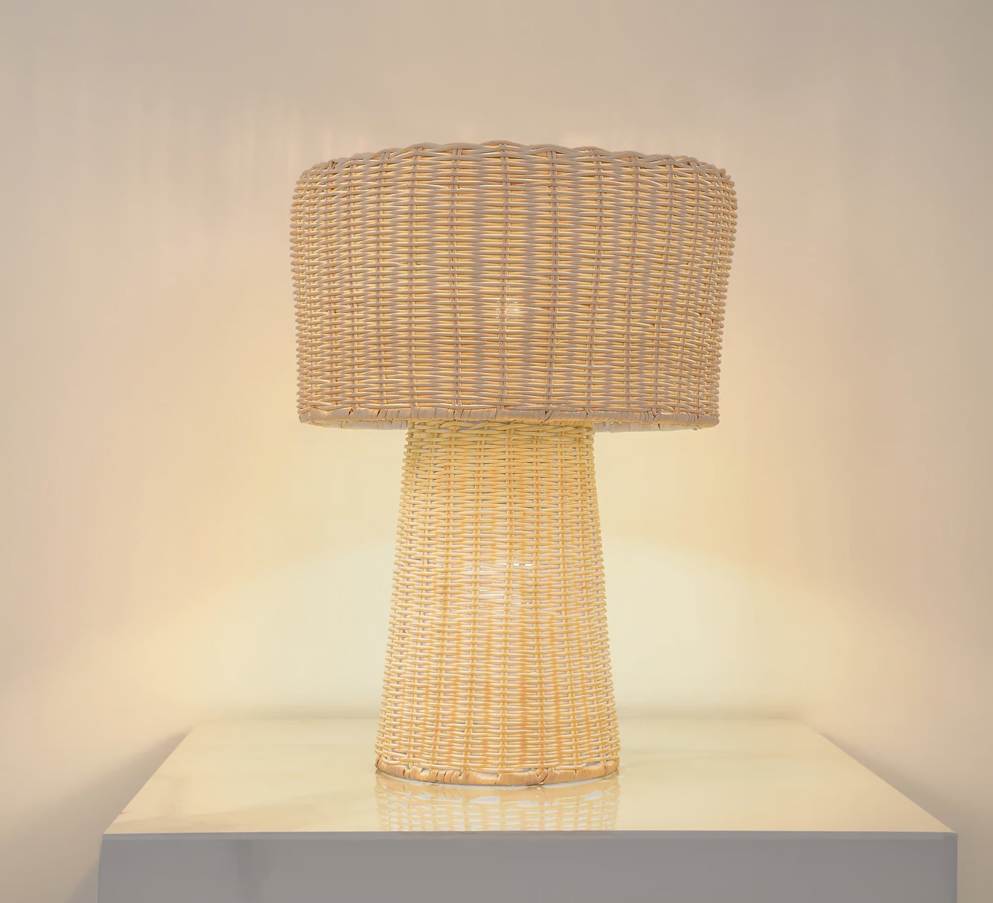 A hollow bamboo lampshade for a cozy corner - Vitrine Furniture - Table lamps