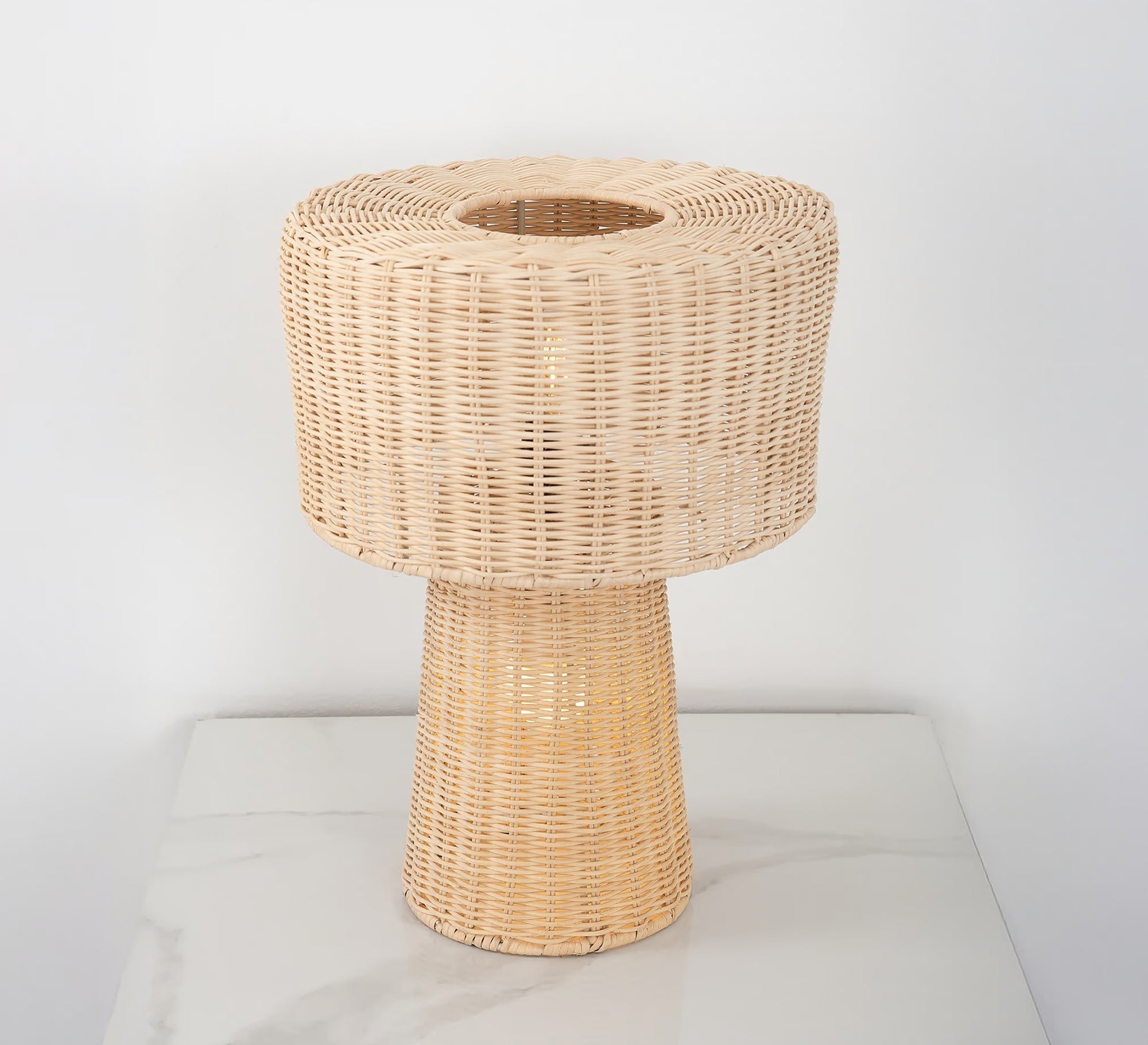 A hollow bamboo lampshade for a cozy corner - Vitrine Furniture - Table lamps
