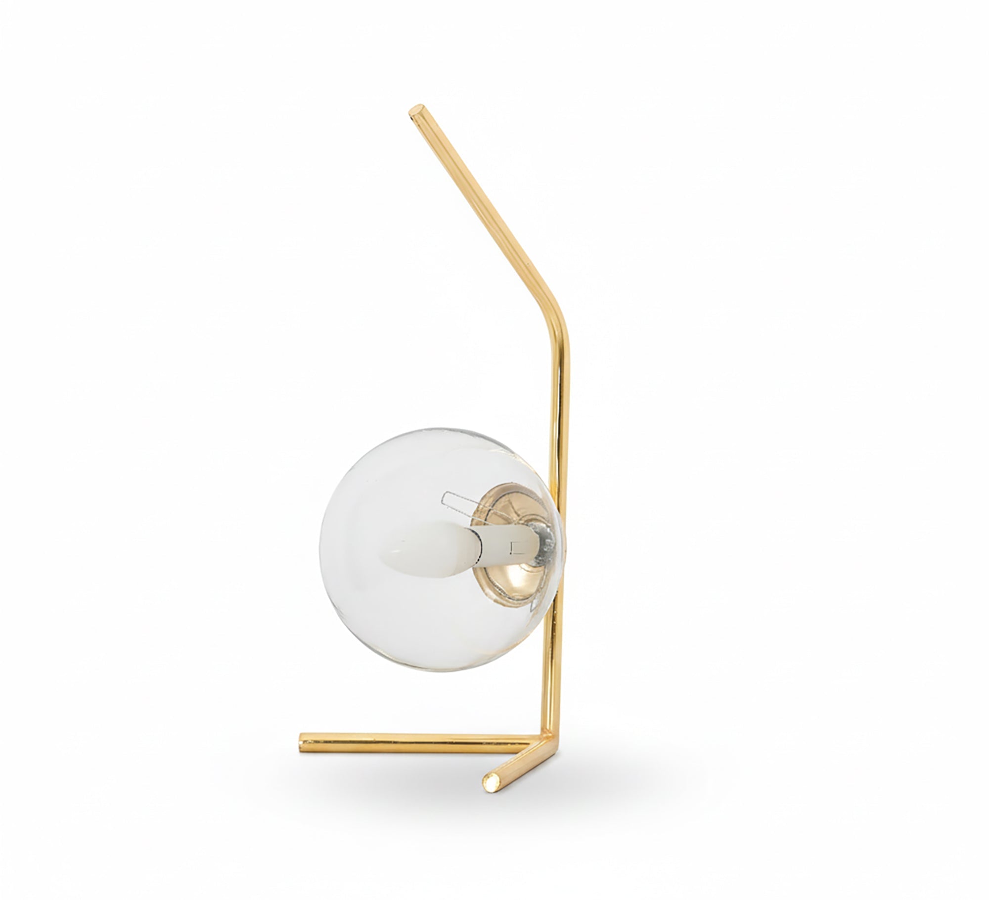 A lamp with a uniquely designed curved arm - Vitrine Furniture - Table lamps