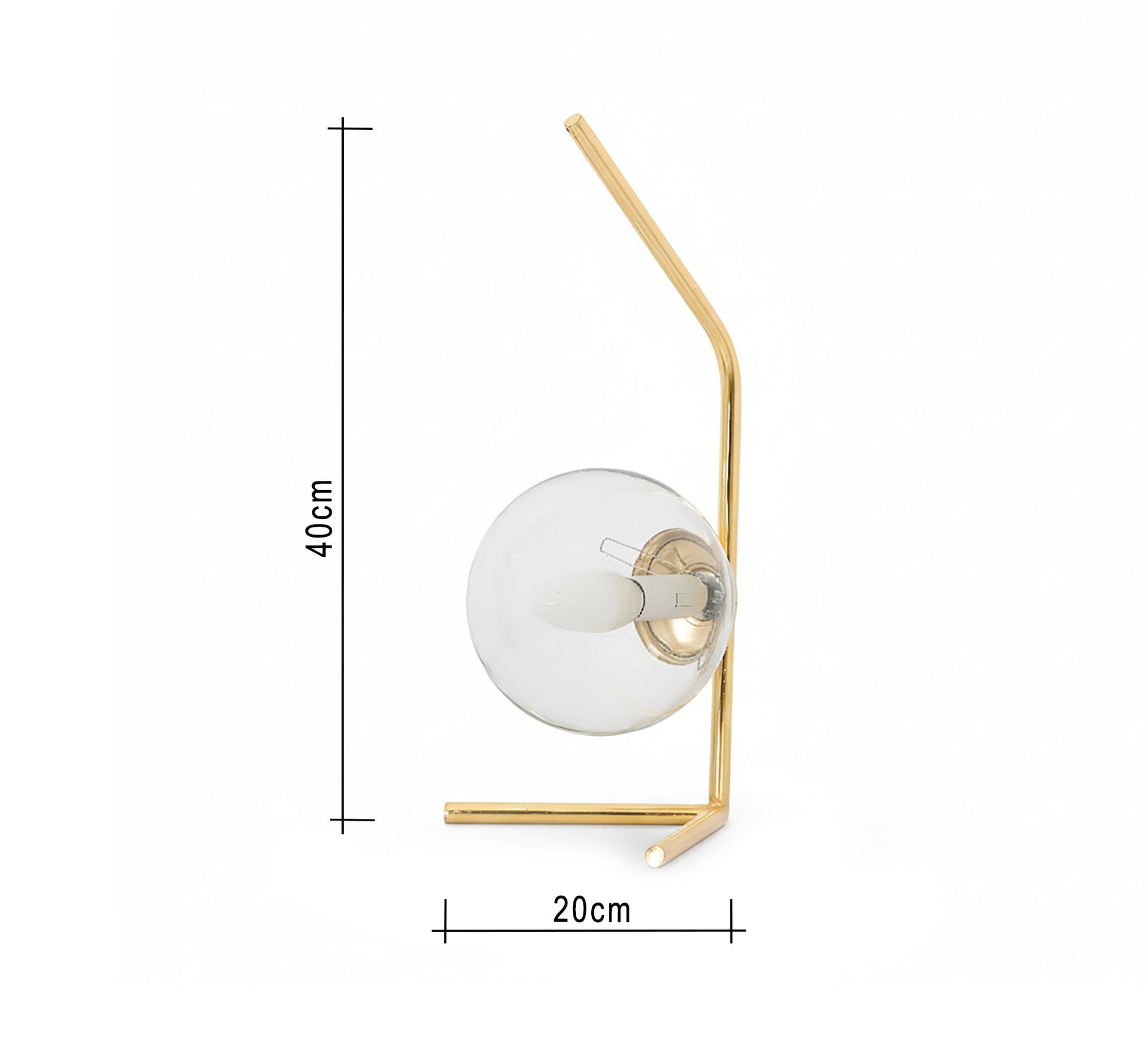A lamp with a uniquely designed curved arm - Vitrine Furniture - Table lamps